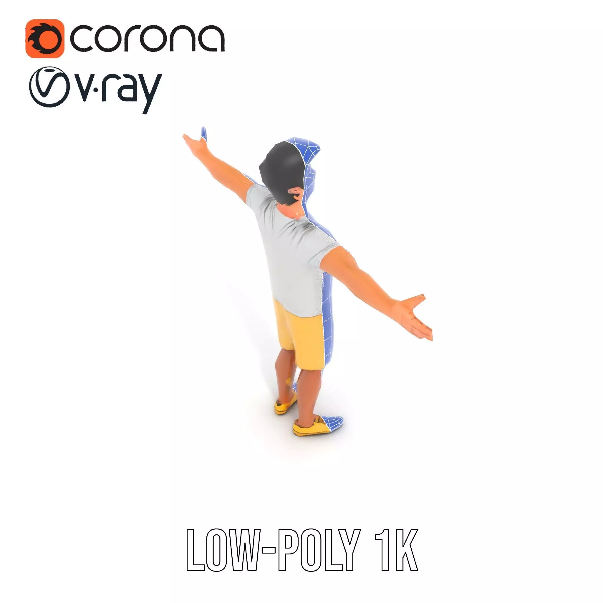 Animated Character Model Pack  Casual Outfit Low-poly 3D model_20