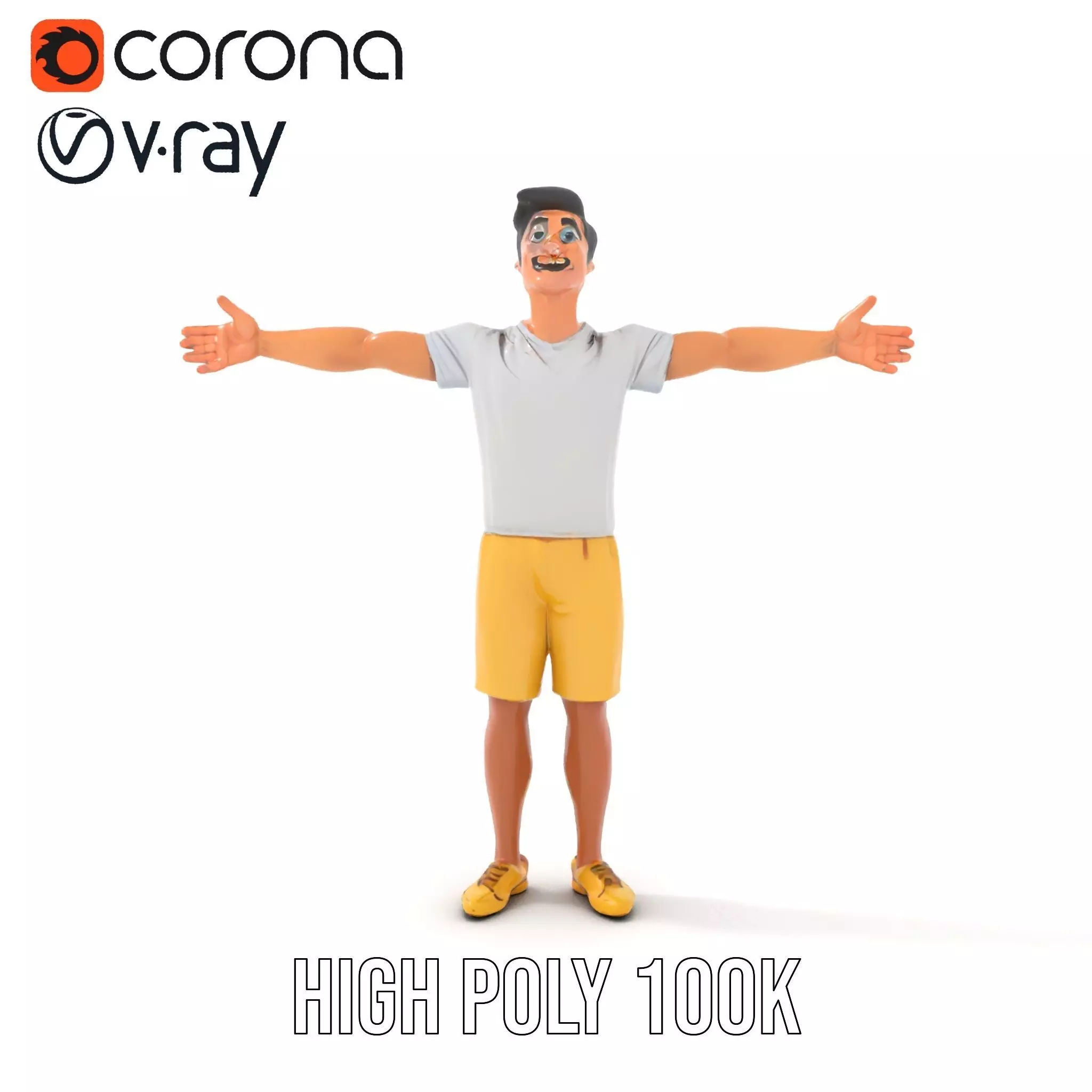 Animated Character Model Pack  Casual Outfit Low-poly 3D model_21