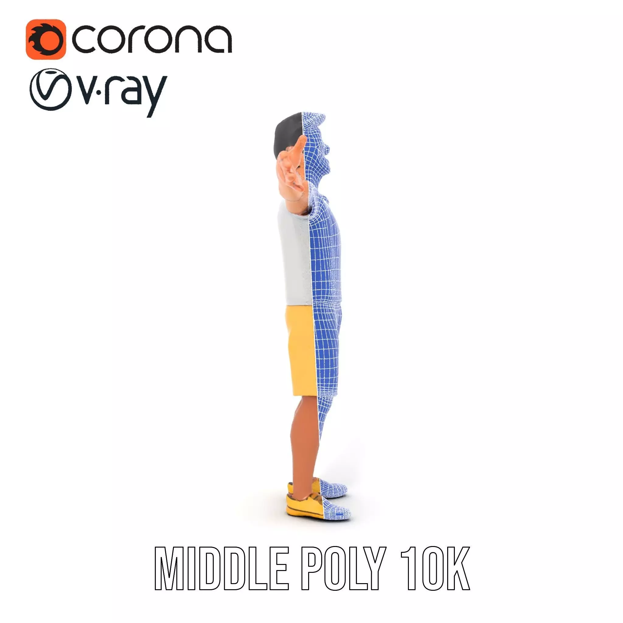 Animated Character Model Pack  Casual Outfit Low-poly 3D model_13