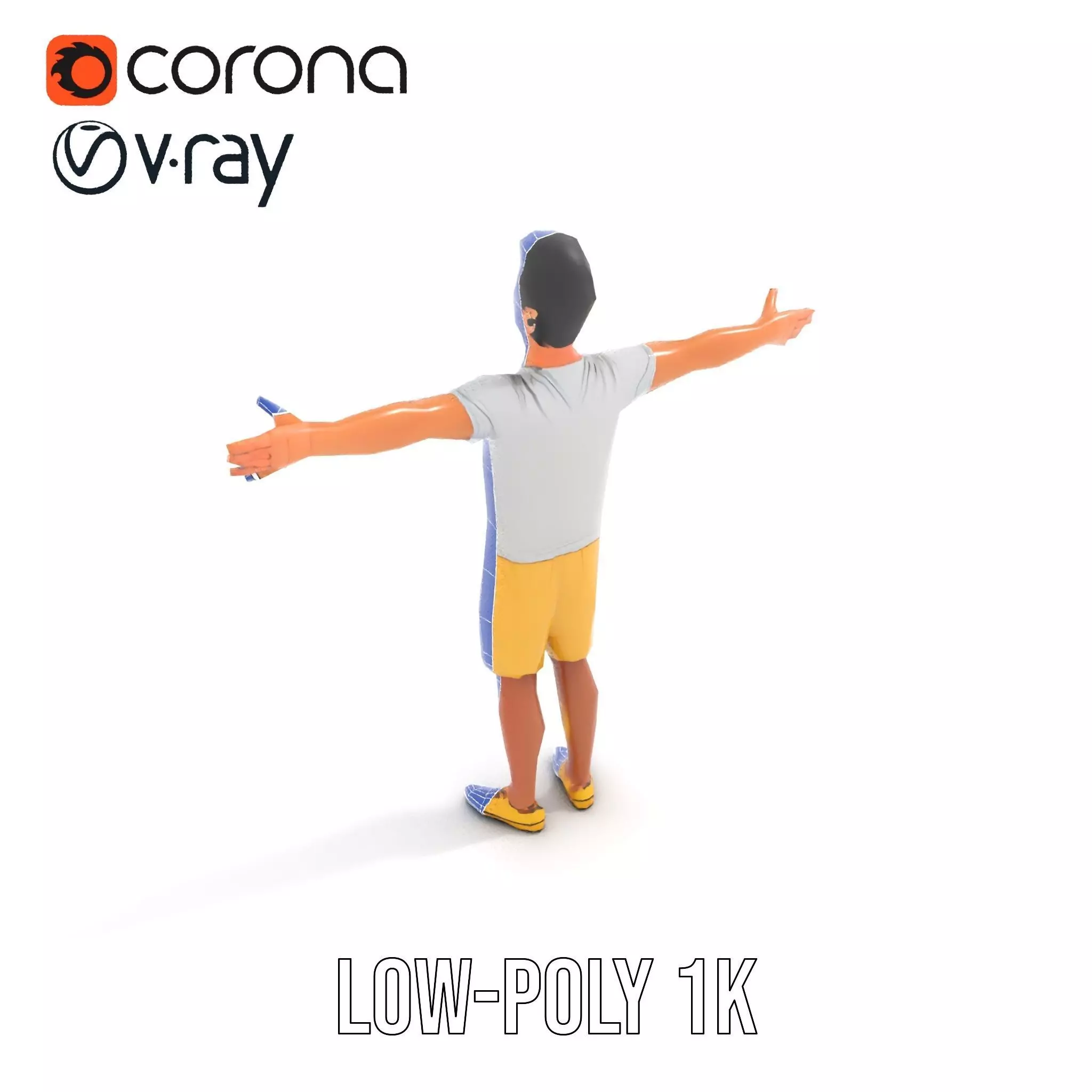 Animated Character Model Pack  Casual Outfit Low-poly 3D model_28