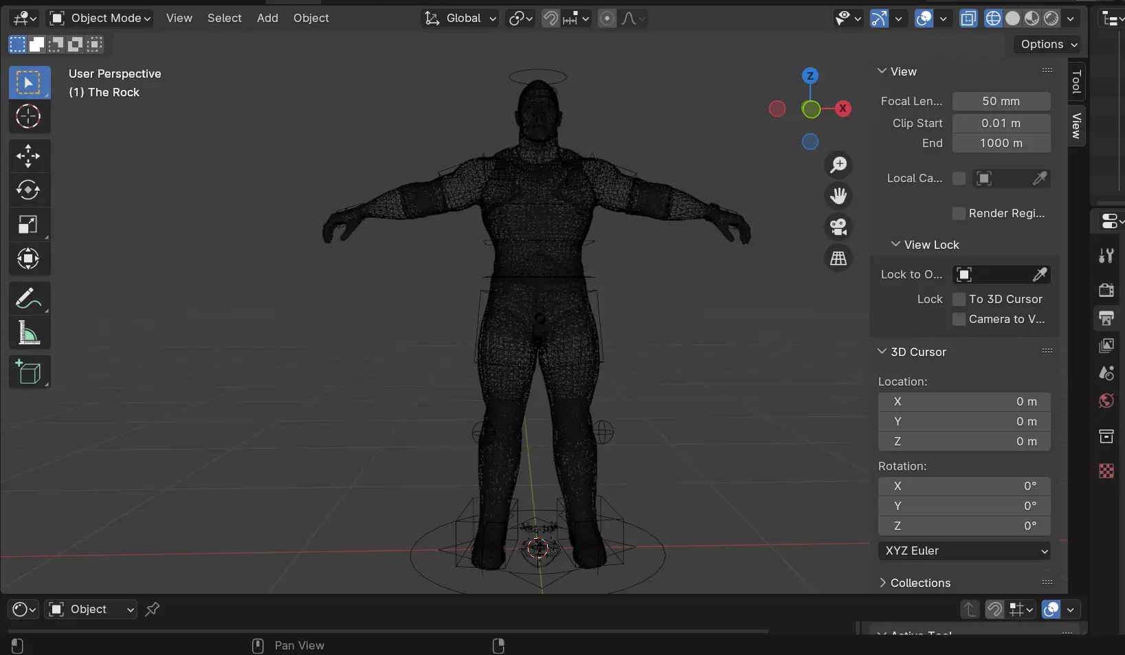 The Rock Parody Low-poly 3D model_12