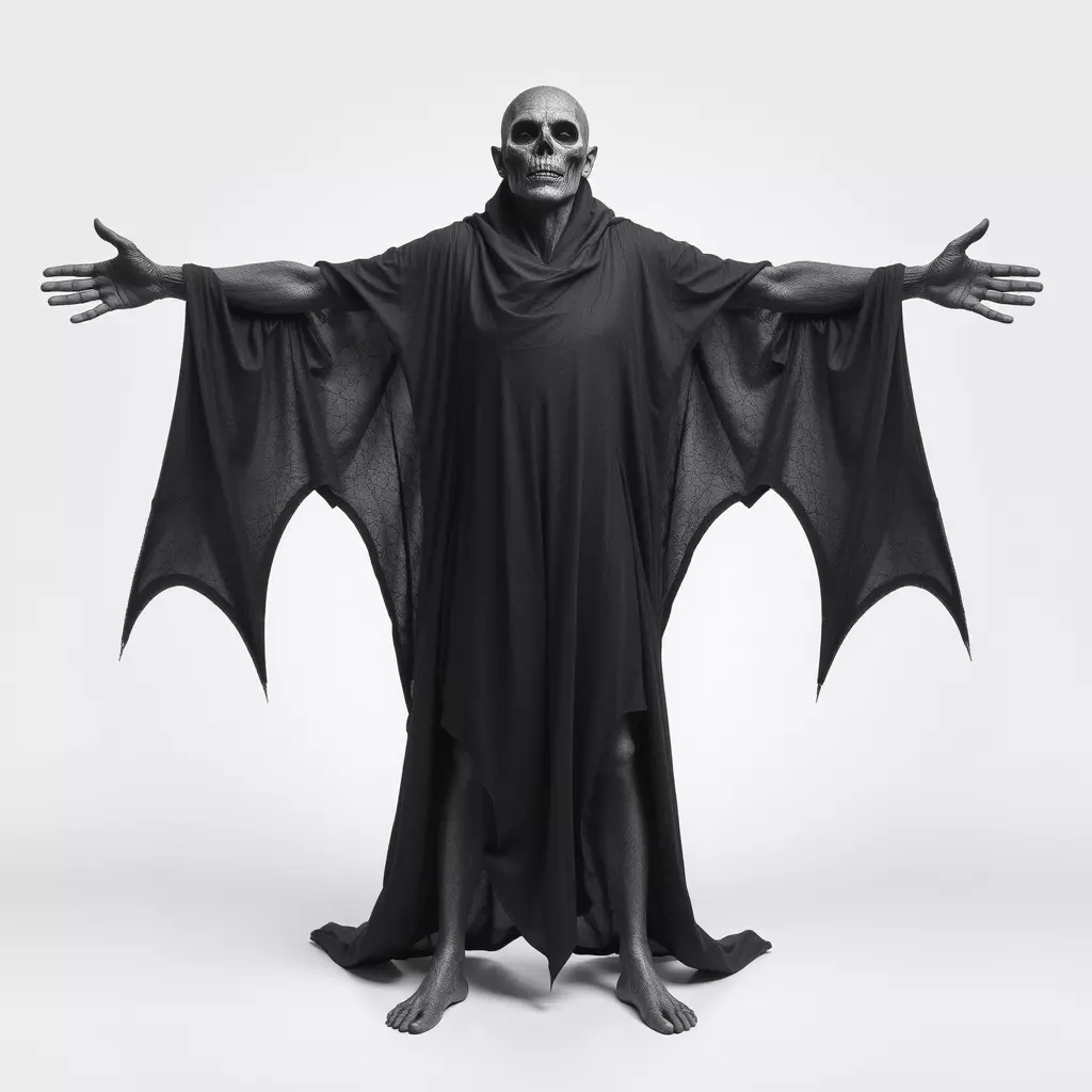 Gothic Skeleton Figure with Cape Model Pack Low-poly 3D model_3