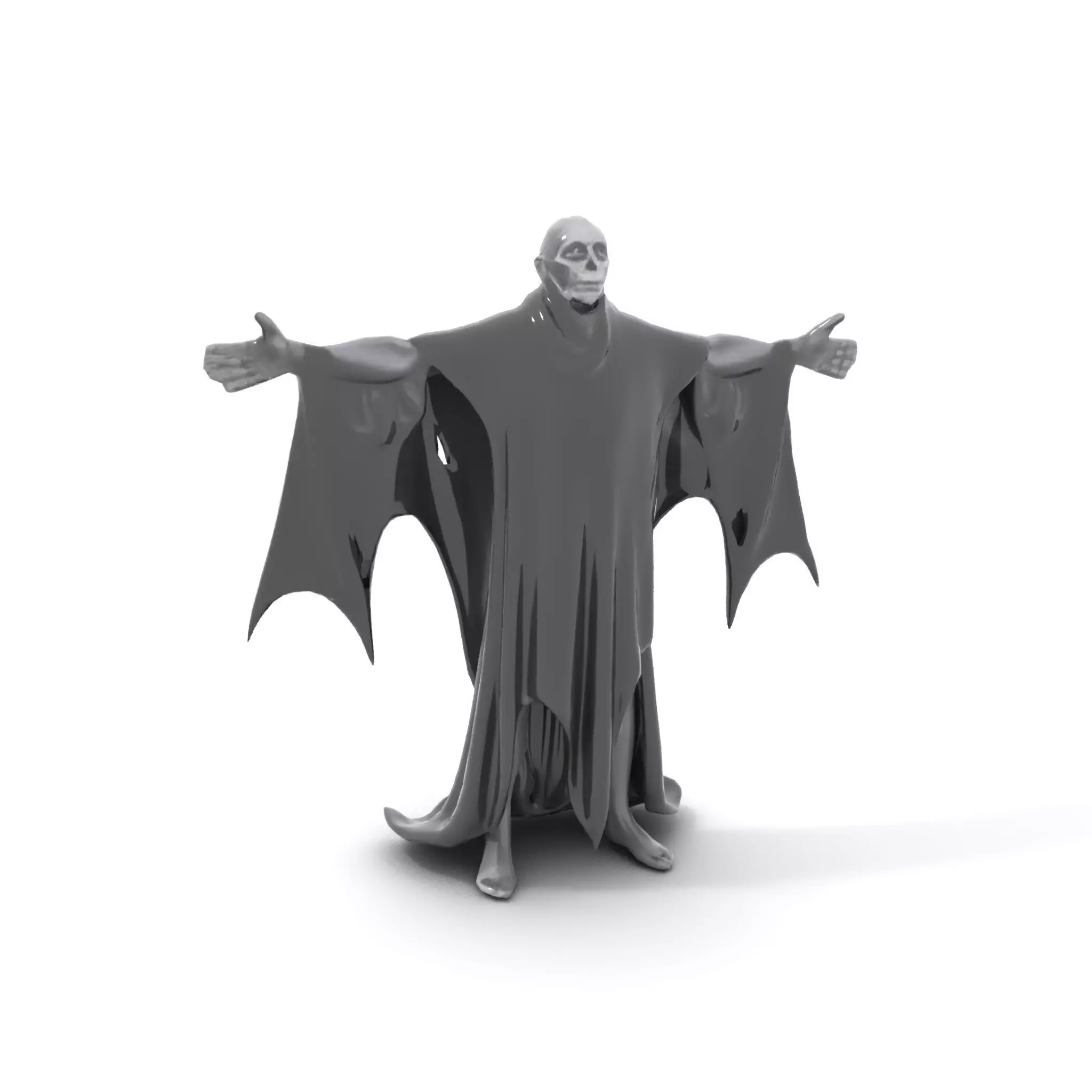 Gothic Skeleton Figure with Cape Model Pack Low-poly 3D model_13