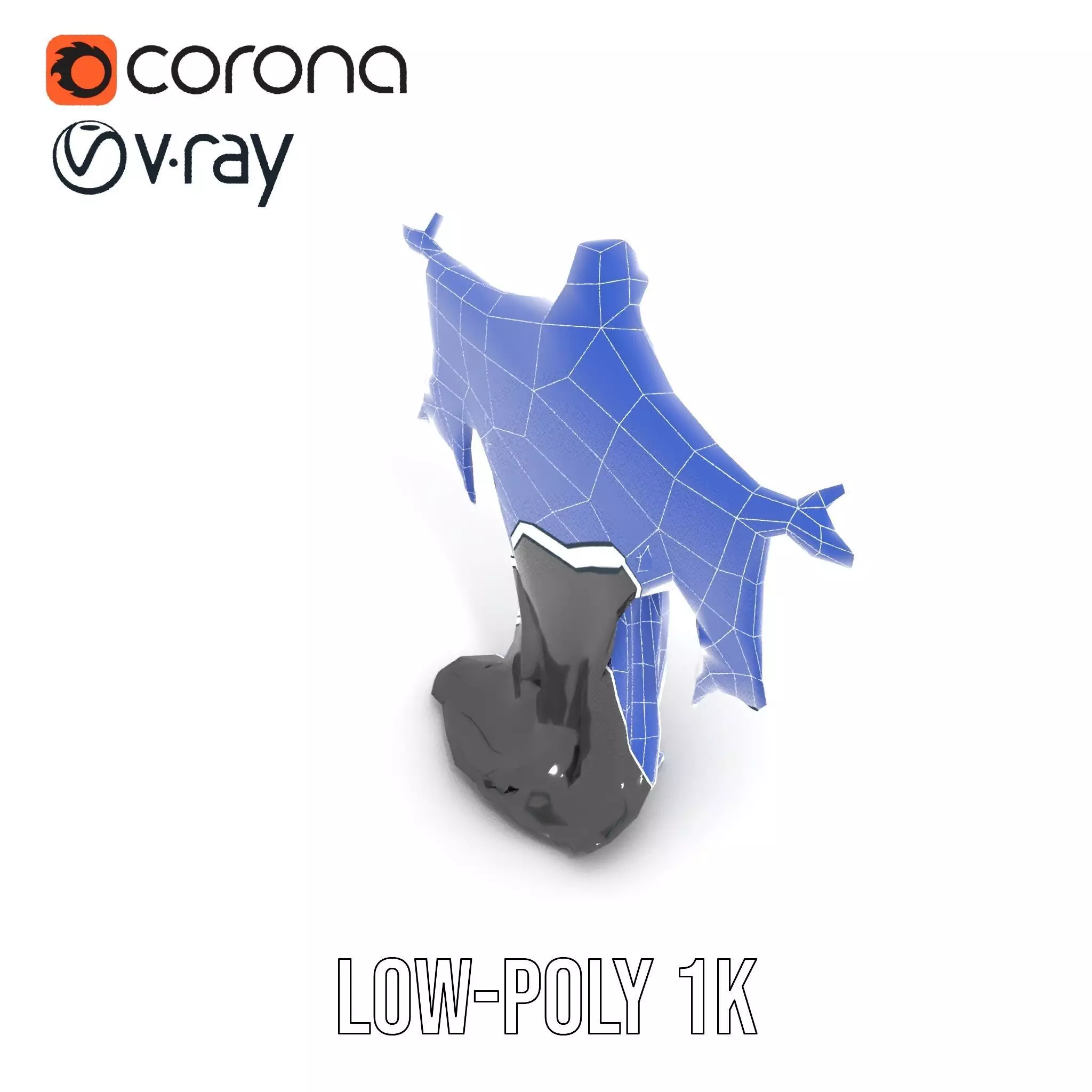 Gothic Skeleton Figure with Cape Model Pack Low-poly 3D model_31