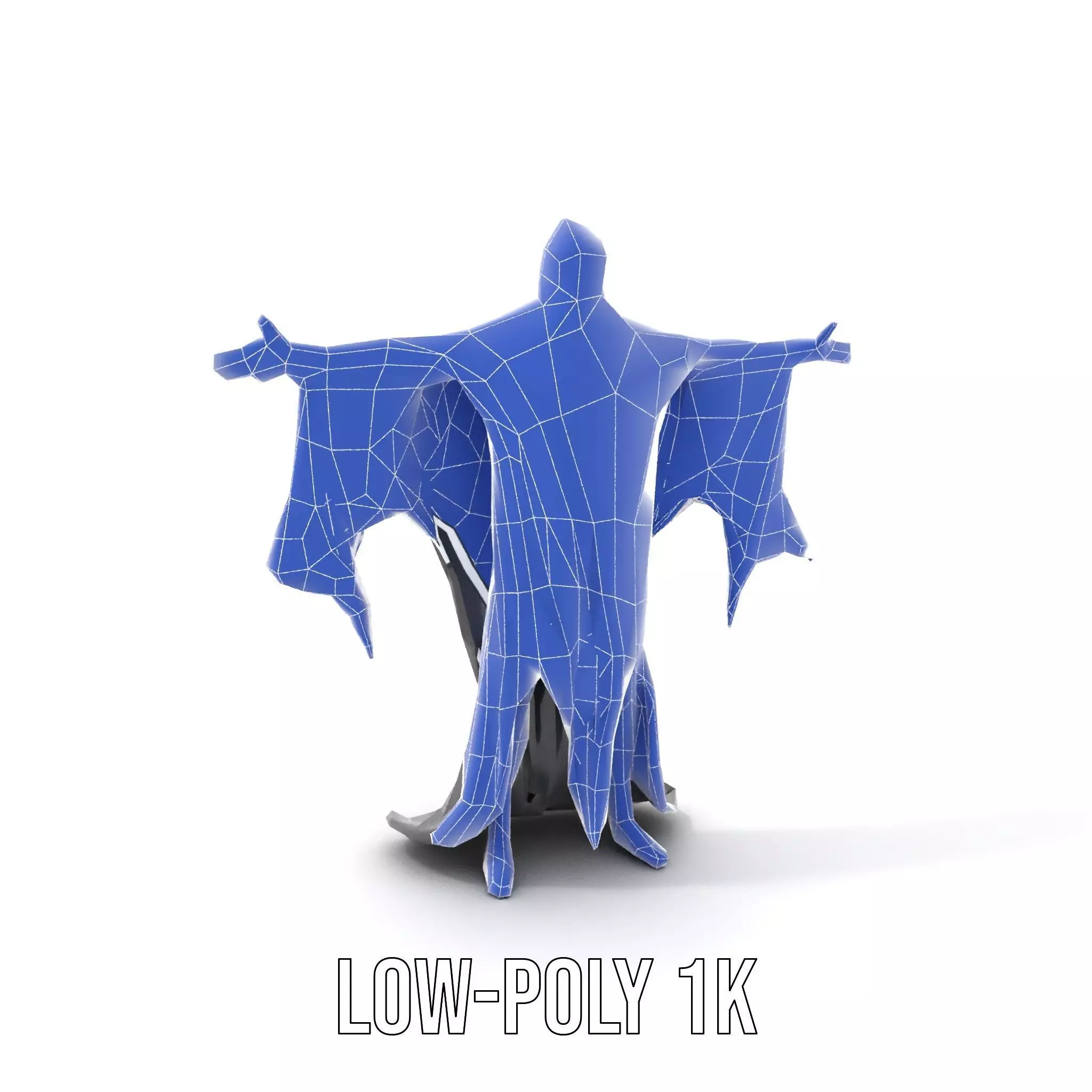 Gothic Skeleton Figure with Cape Model Pack Low-poly 3D model_12