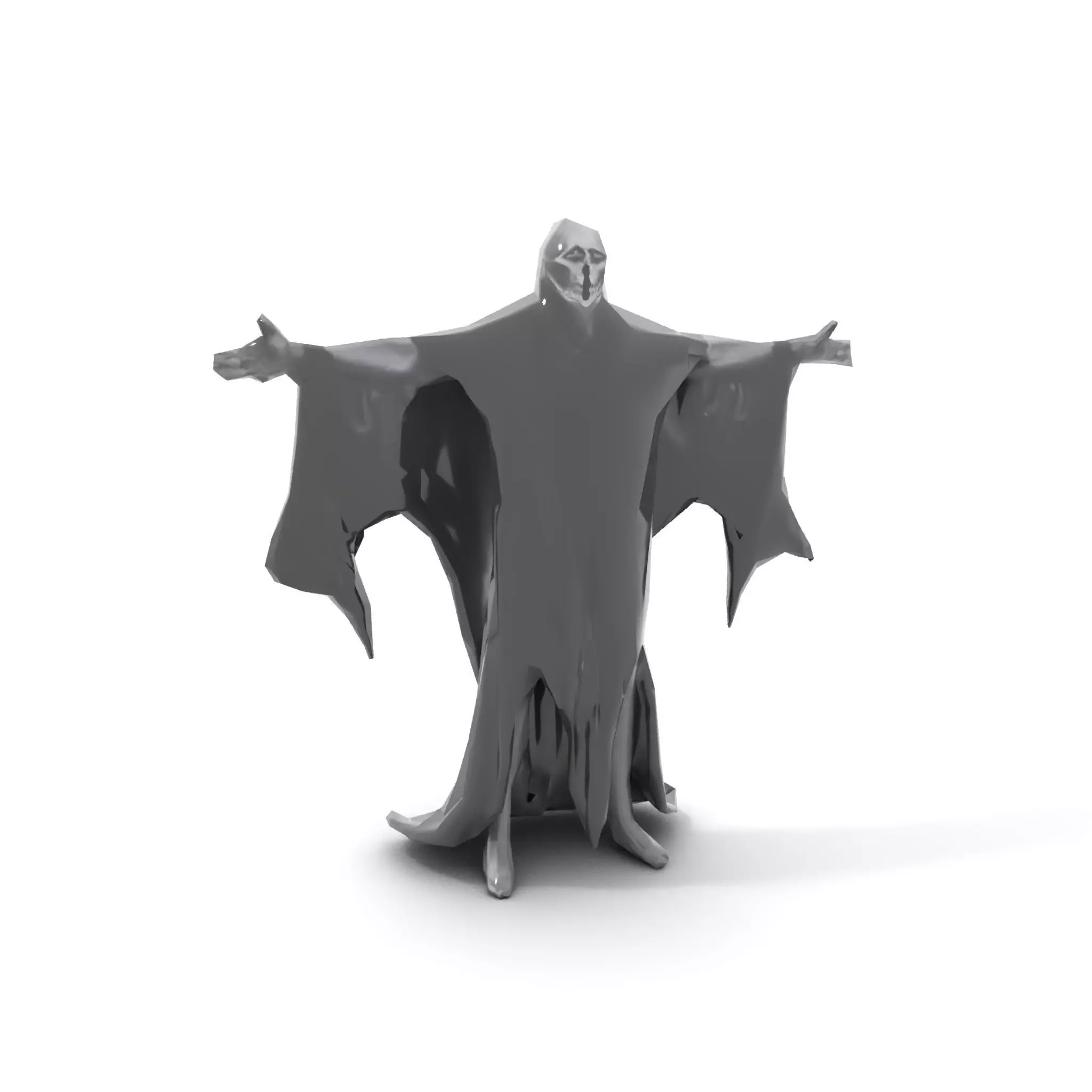 Gothic Skeleton Figure with Cape Model Pack Low-poly 3D model_17