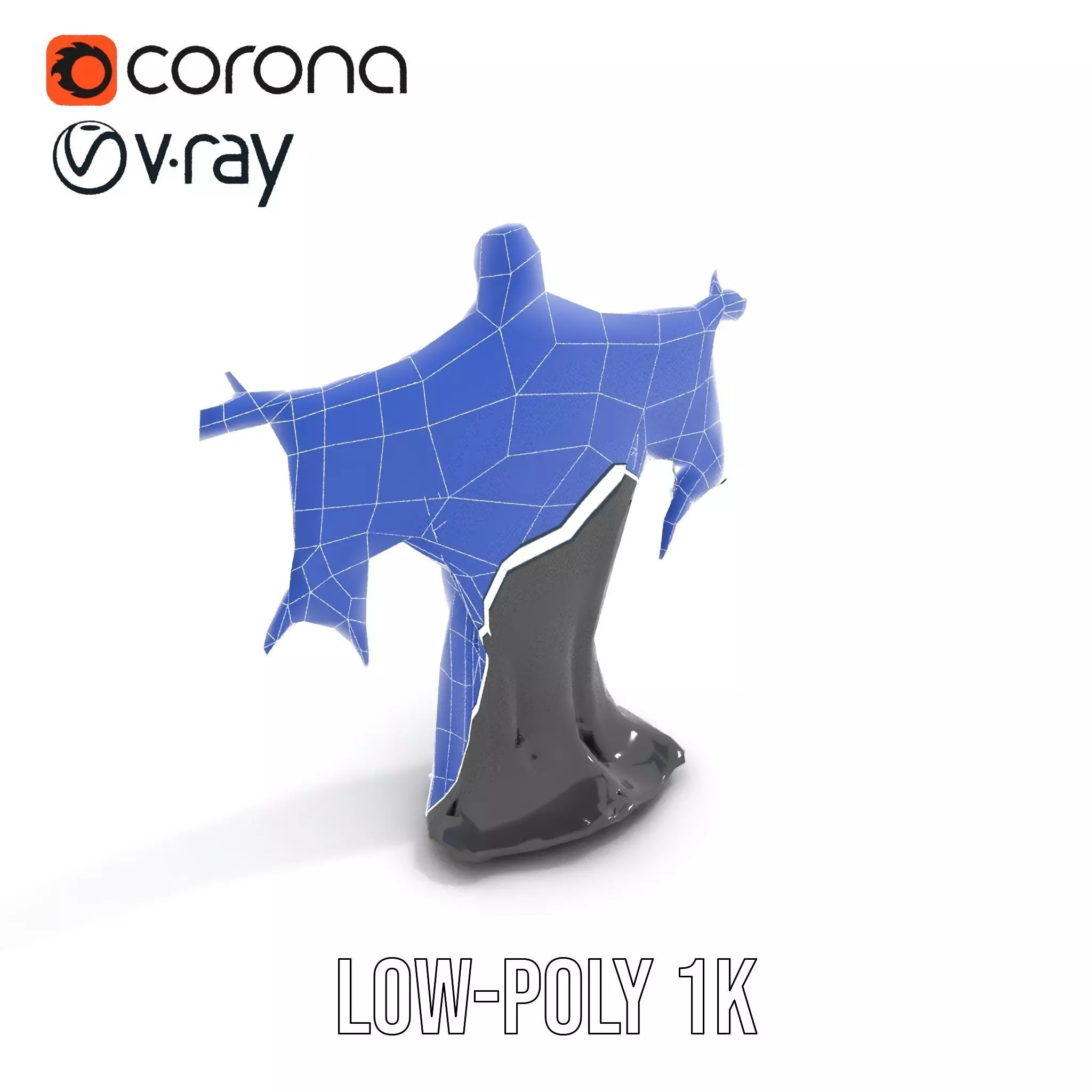 Gothic Skeleton Figure with Cape Model Pack Low-poly 3D model_25