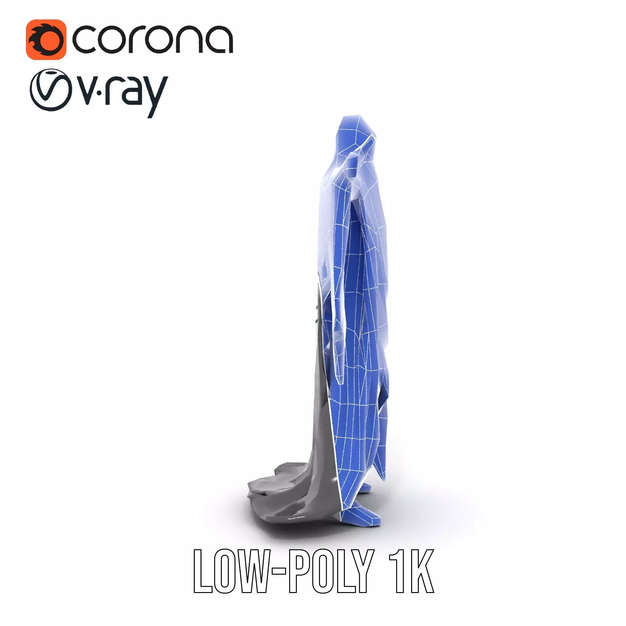 Gothic Skeleton Figure with Cape Model Pack Low-poly 3D model_28