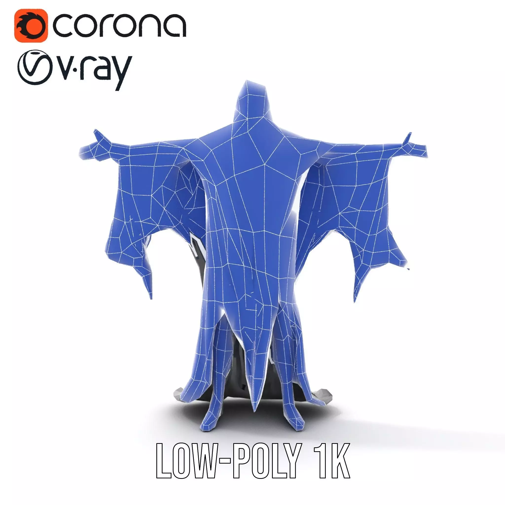 Gothic Skeleton Figure with Cape Model Pack Low-poly 3D model_23