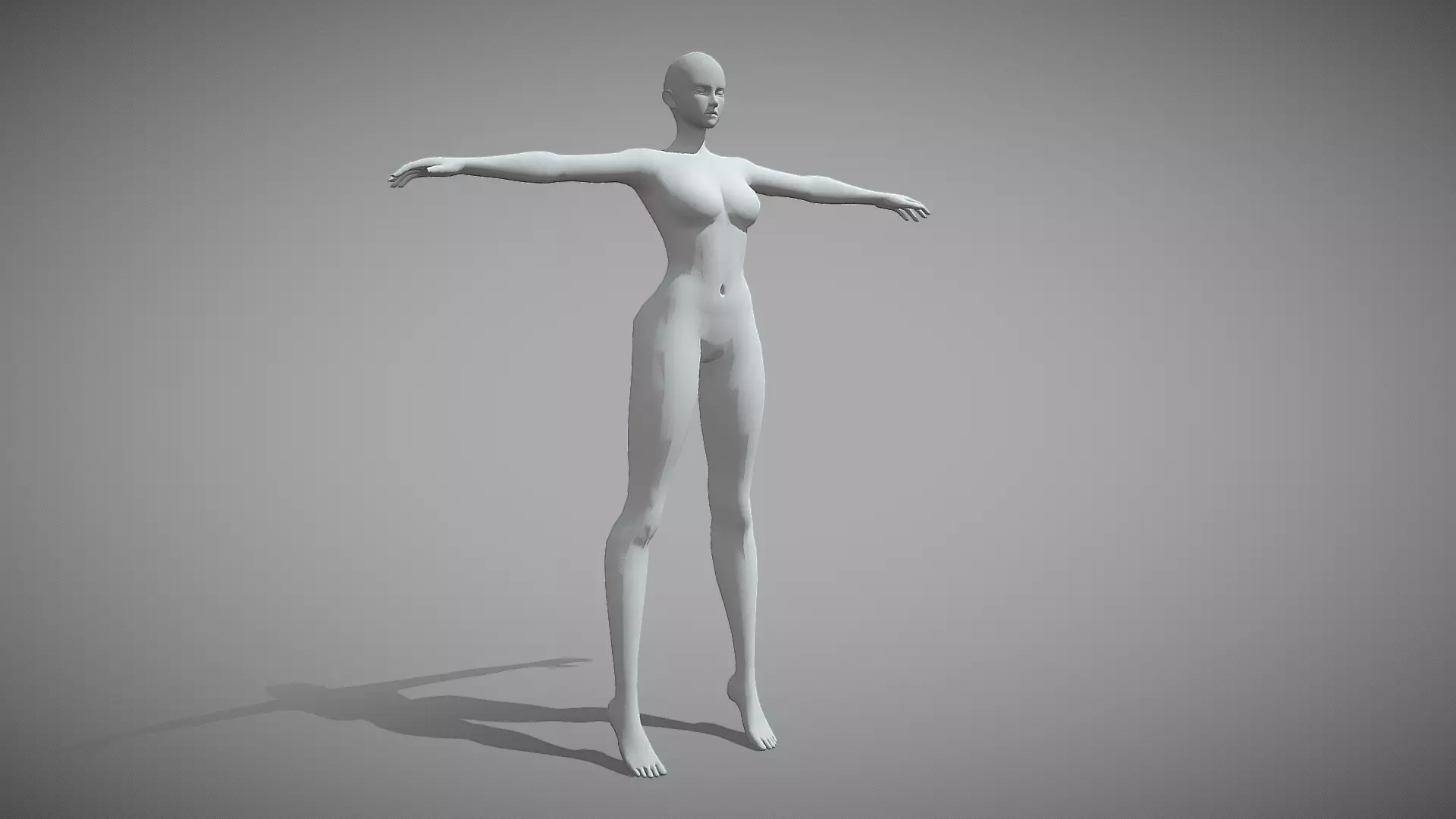 Base Mesh Pack - Stylized Female Low-poly 3D model_2