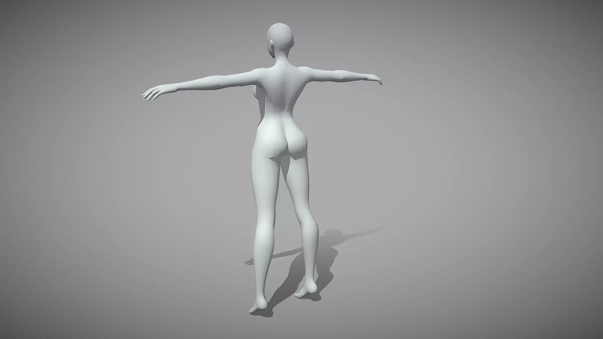 Base Mesh Pack - Stylized Female Low-poly 3D model_3
