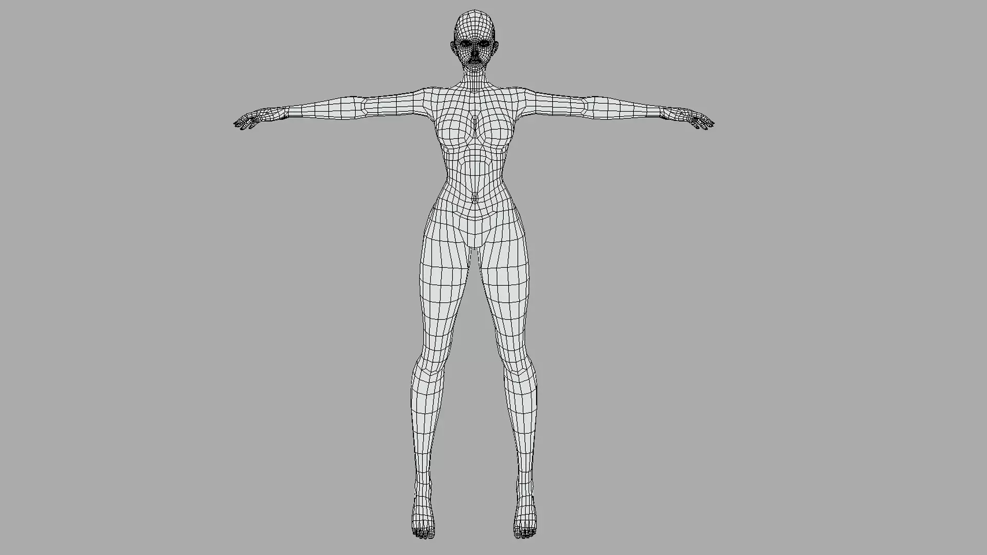 Base Mesh Pack - Stylized Female Low-poly 3D model_5