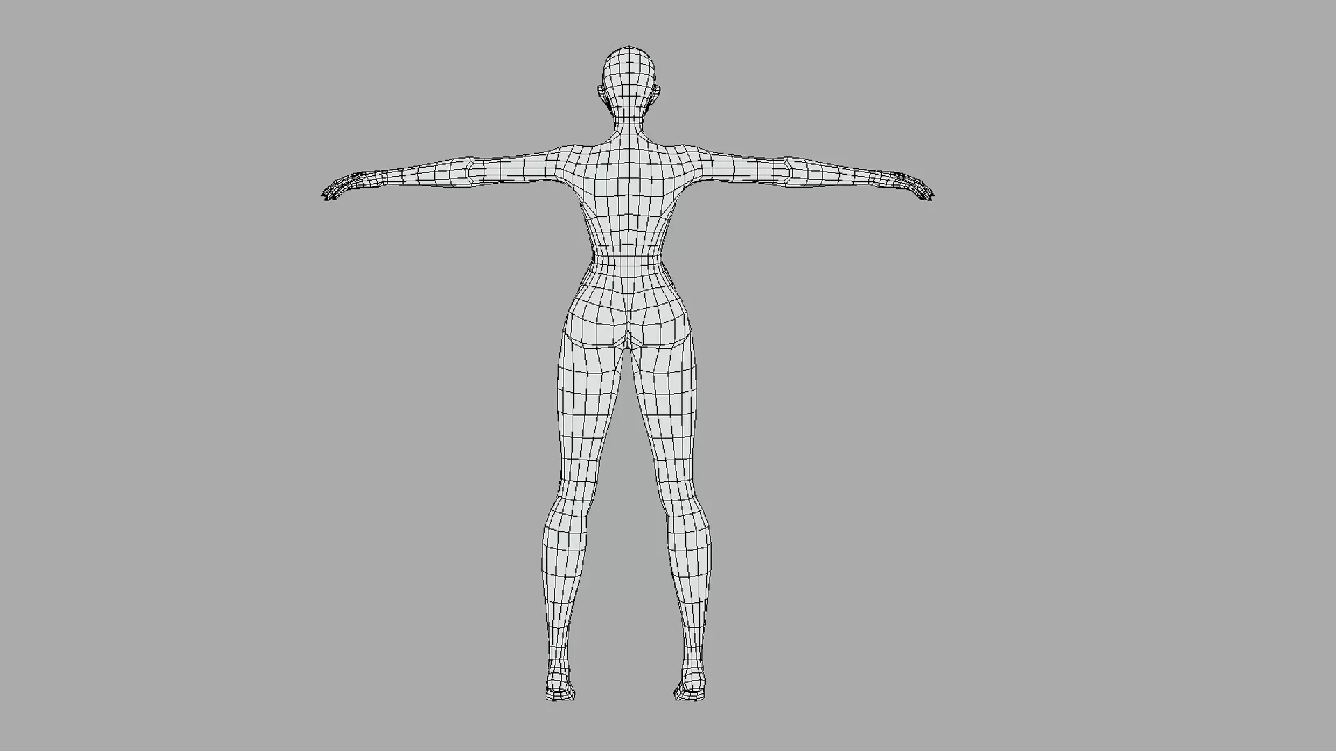 Base Mesh Pack - Stylized Female Low-poly 3D model_6