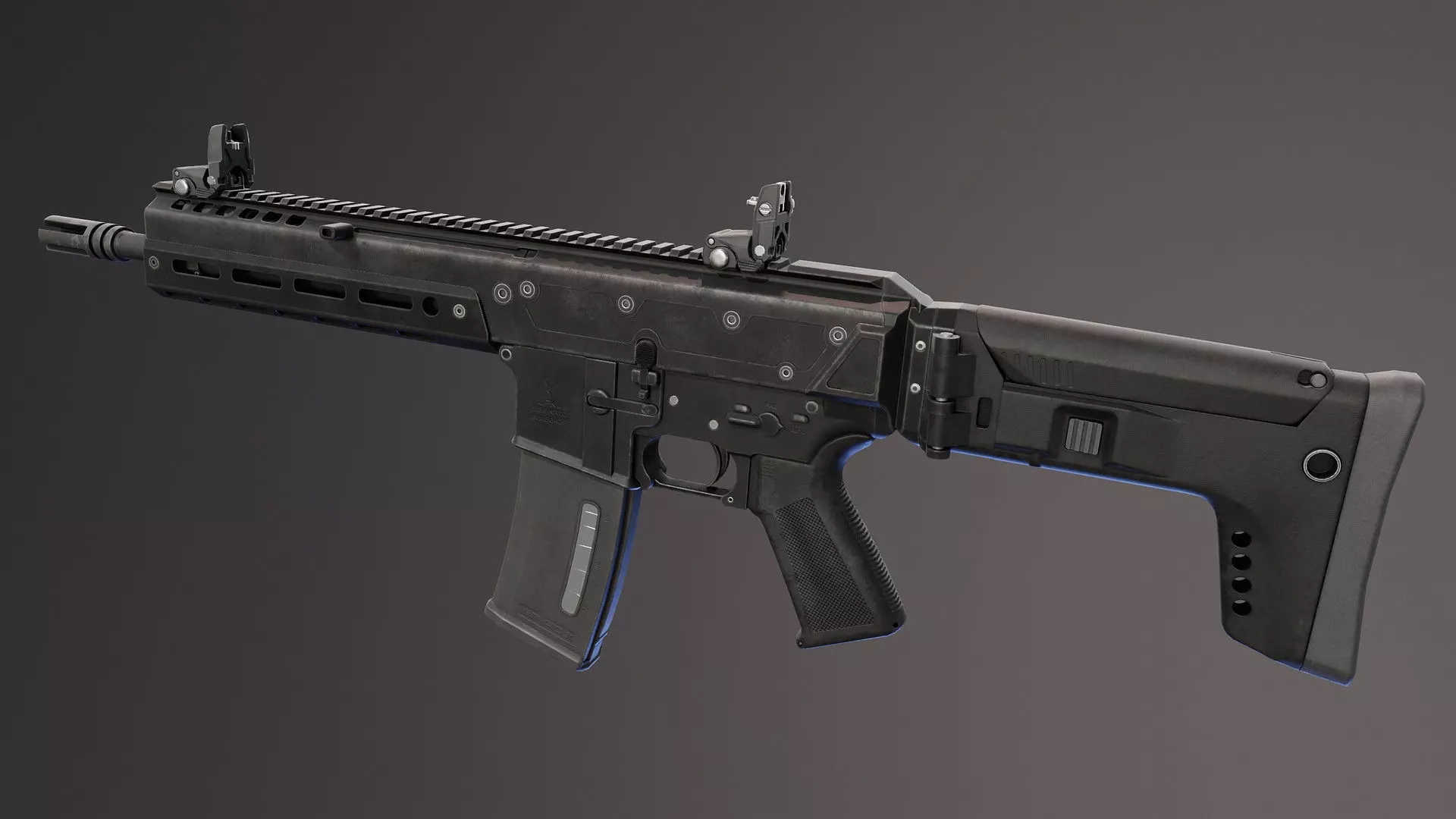 JAKL Rifle Low-poly 3D model_0