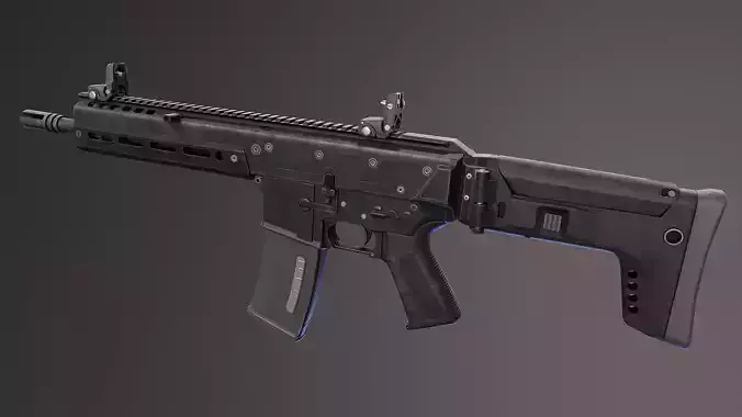 JAKL Rifle Low-poly 3D model