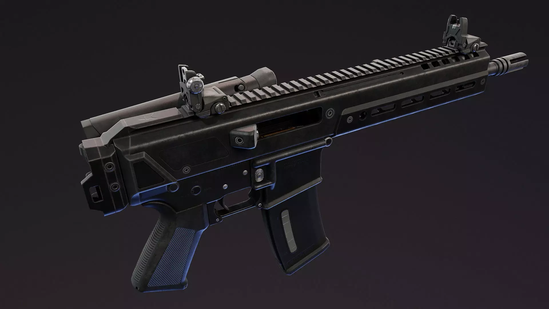 JAKL Rifle Low-poly 3D model_7