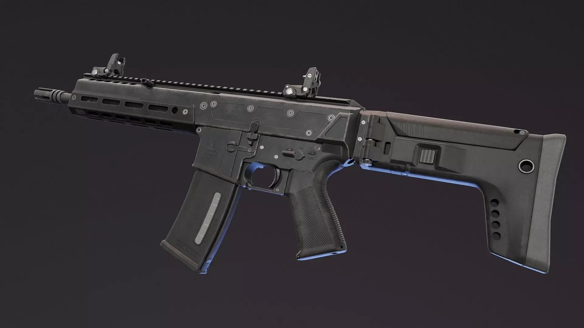 JAKL Rifle Low-poly 3D model_6