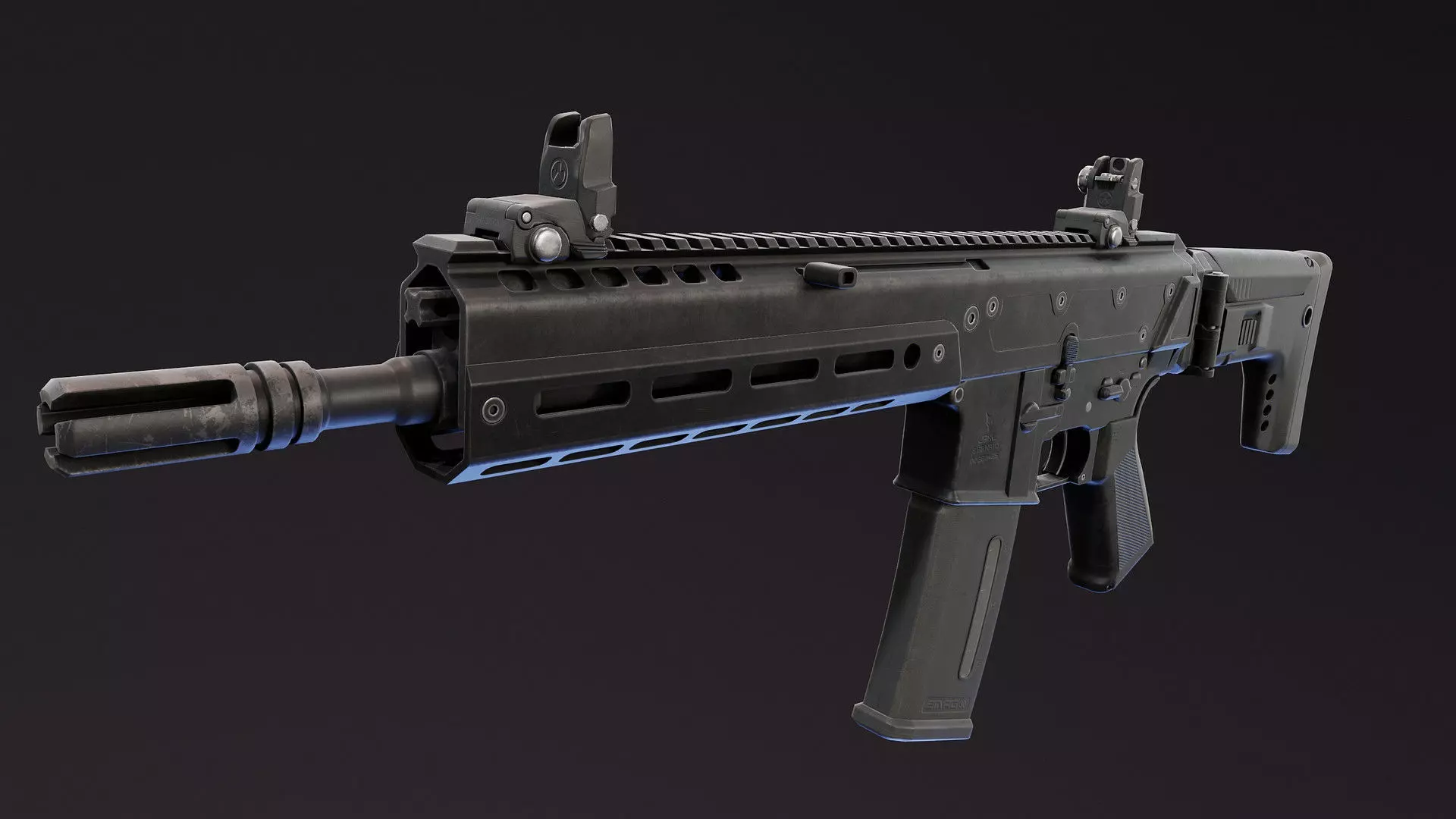 JAKL Rifle Low-poly 3D model_3