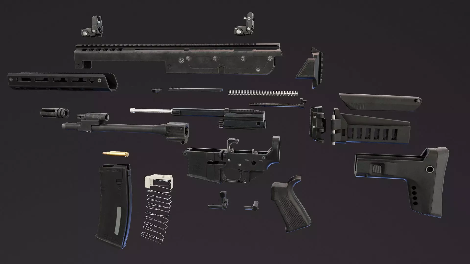 JAKL Rifle Low-poly 3D model_9