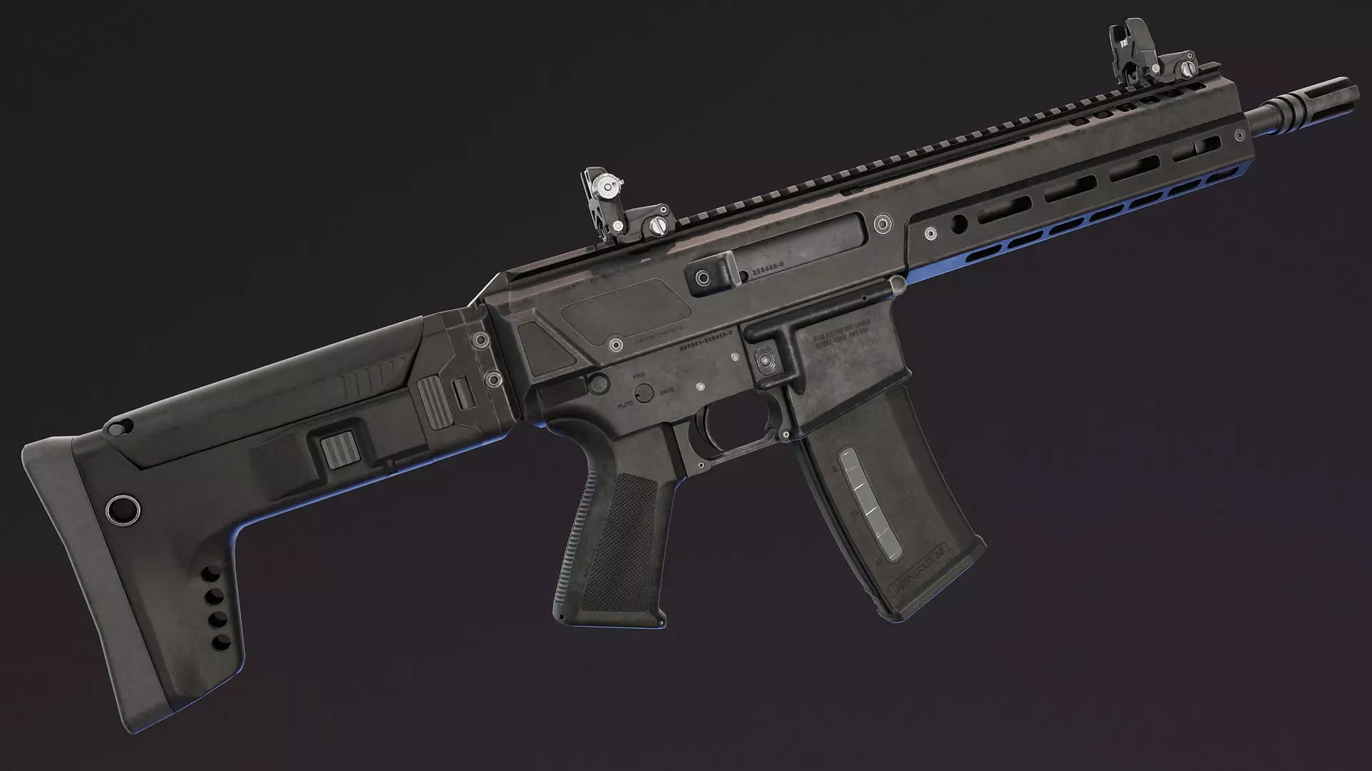 JAKL Rifle Low-poly 3D model_4