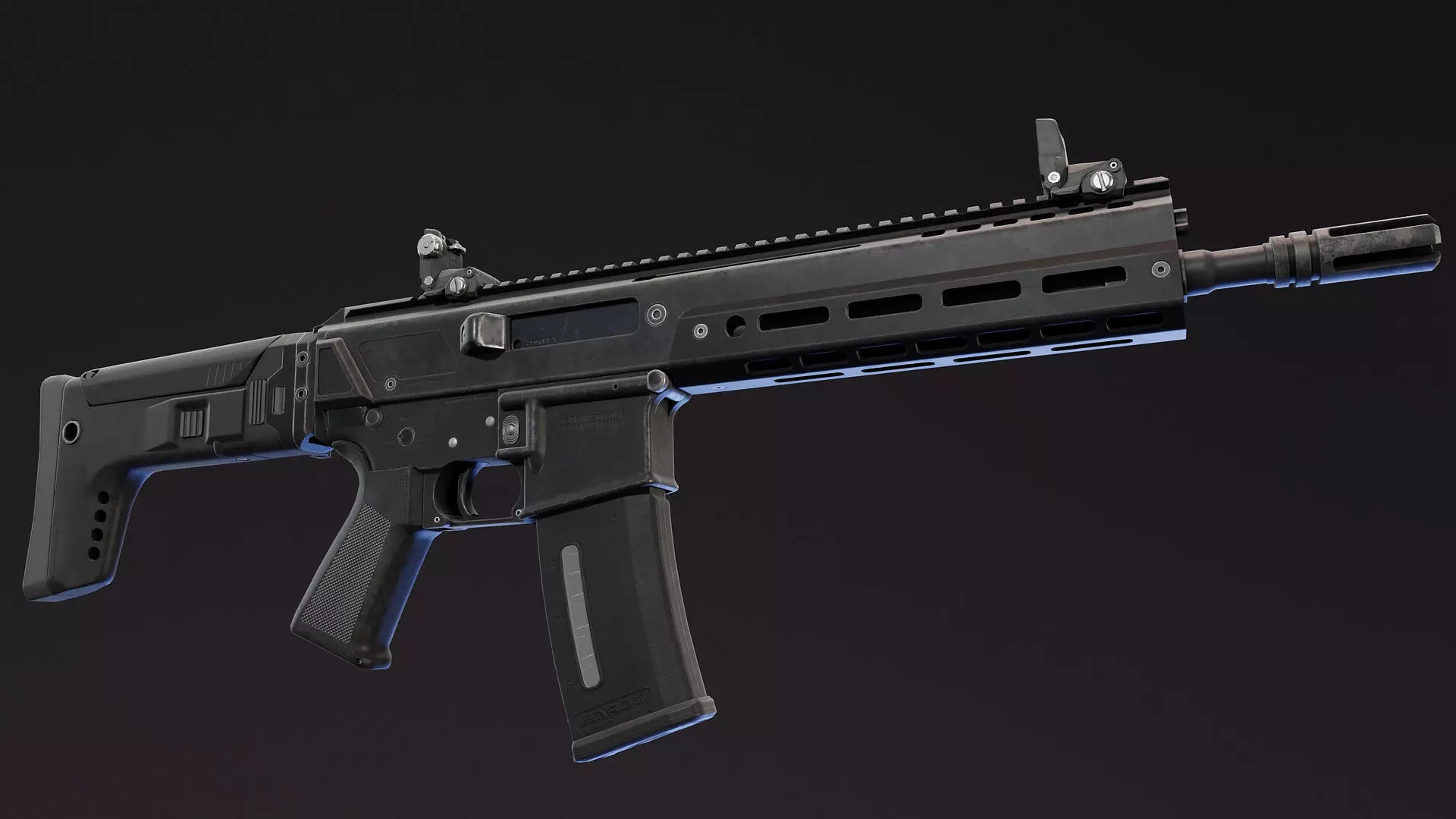 JAKL Rifle Low-poly 3D model_1