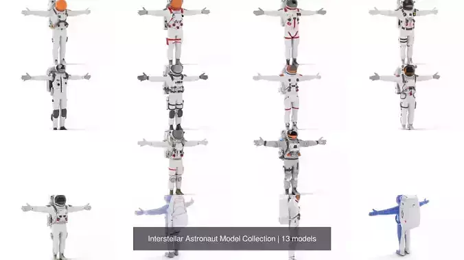 Interstellar Astronaut Model Collection 