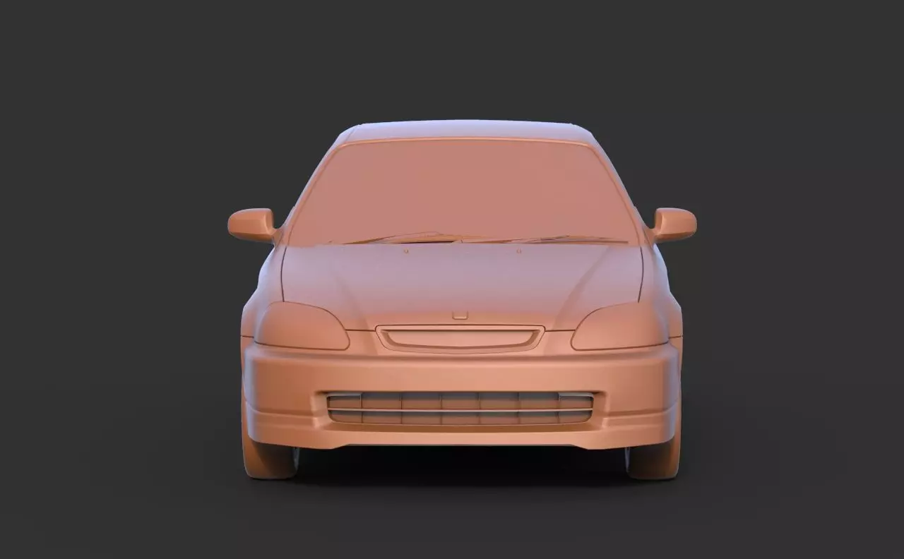Honda Civic EK9 3D print model_1