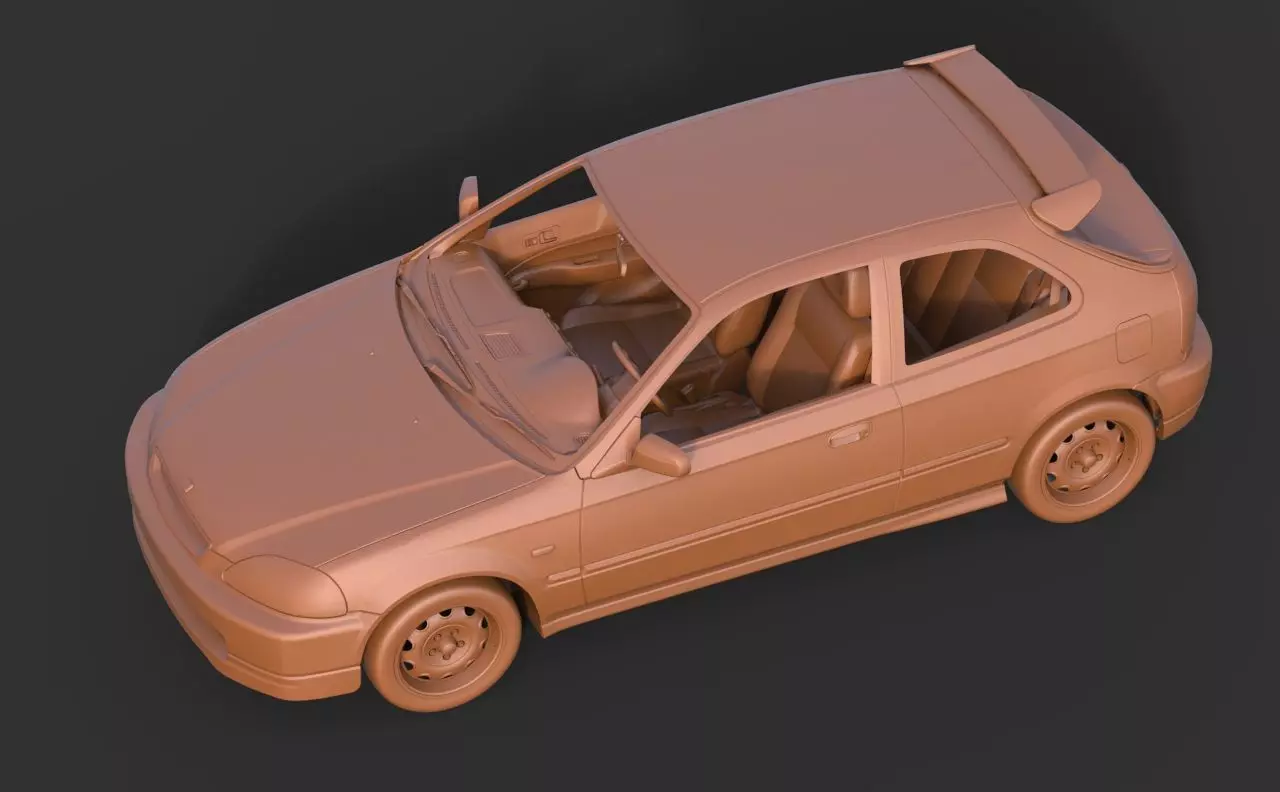 Honda Civic EK9 3D print model_6