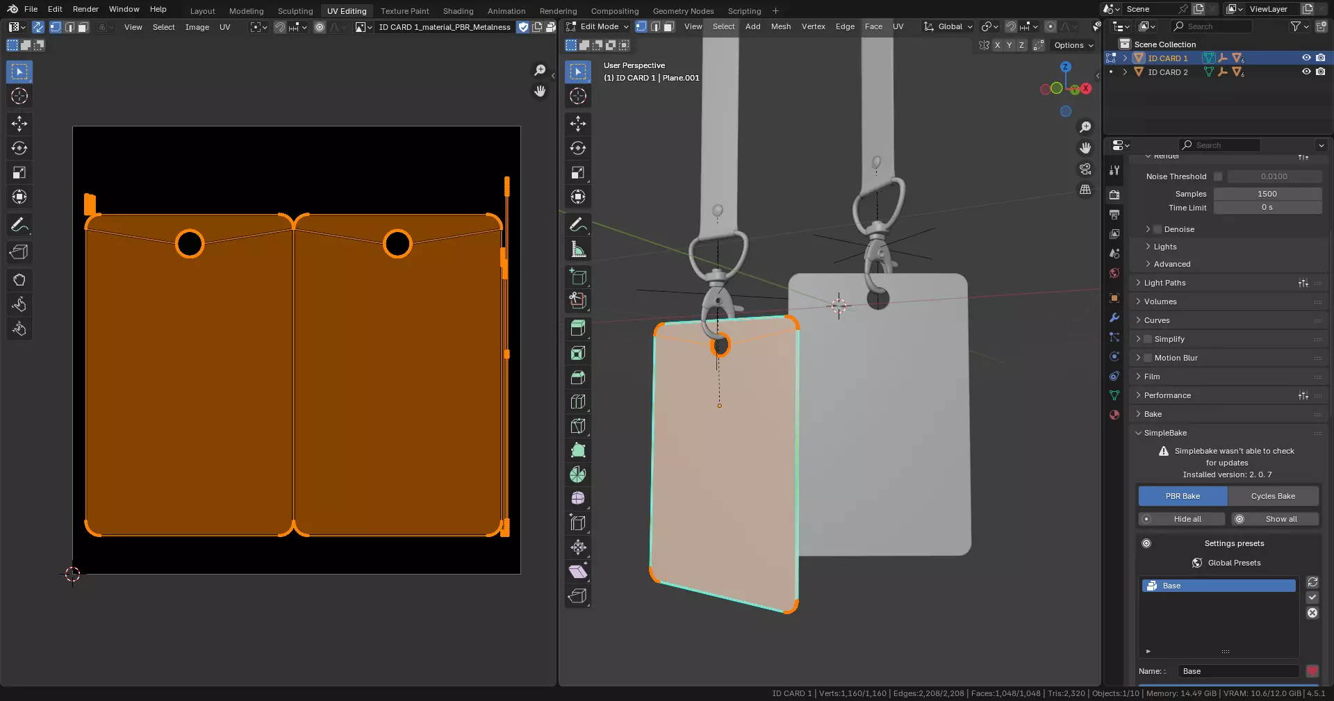 Two ID Cards Mockup 3D model_5