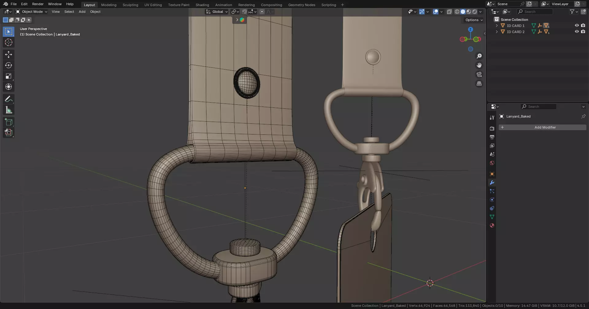 Two ID Cards Mockup 3D model_12