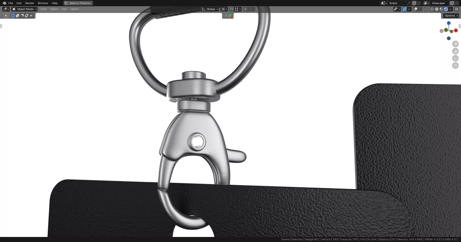 Two ID Cards Mockup 3D model_2