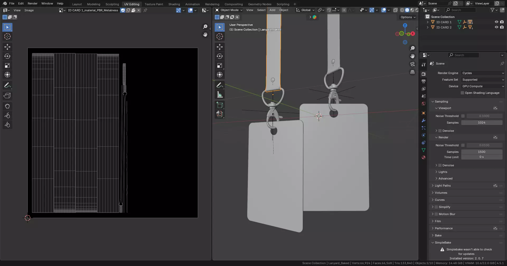 Two ID Cards Mockup 3D model_4