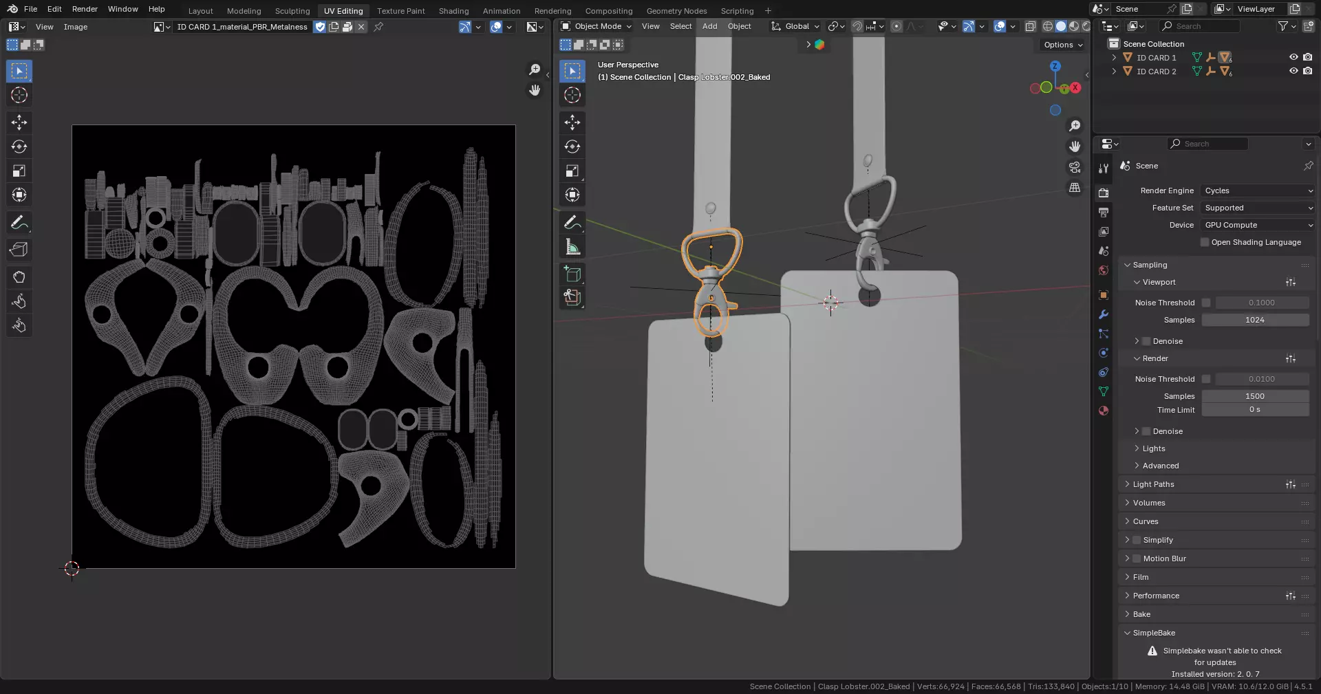 Two ID Cards Mockup 3D model_6