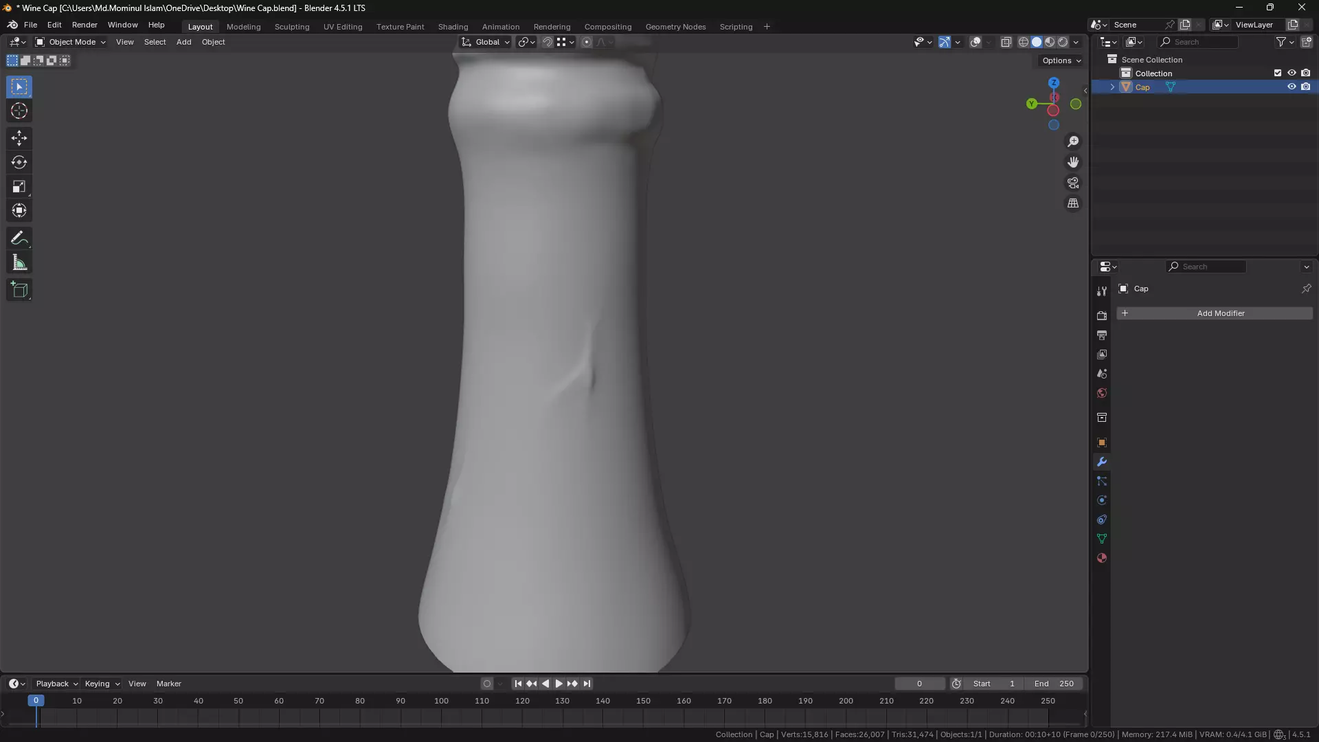 Wine Bottle Cap 3D model_13