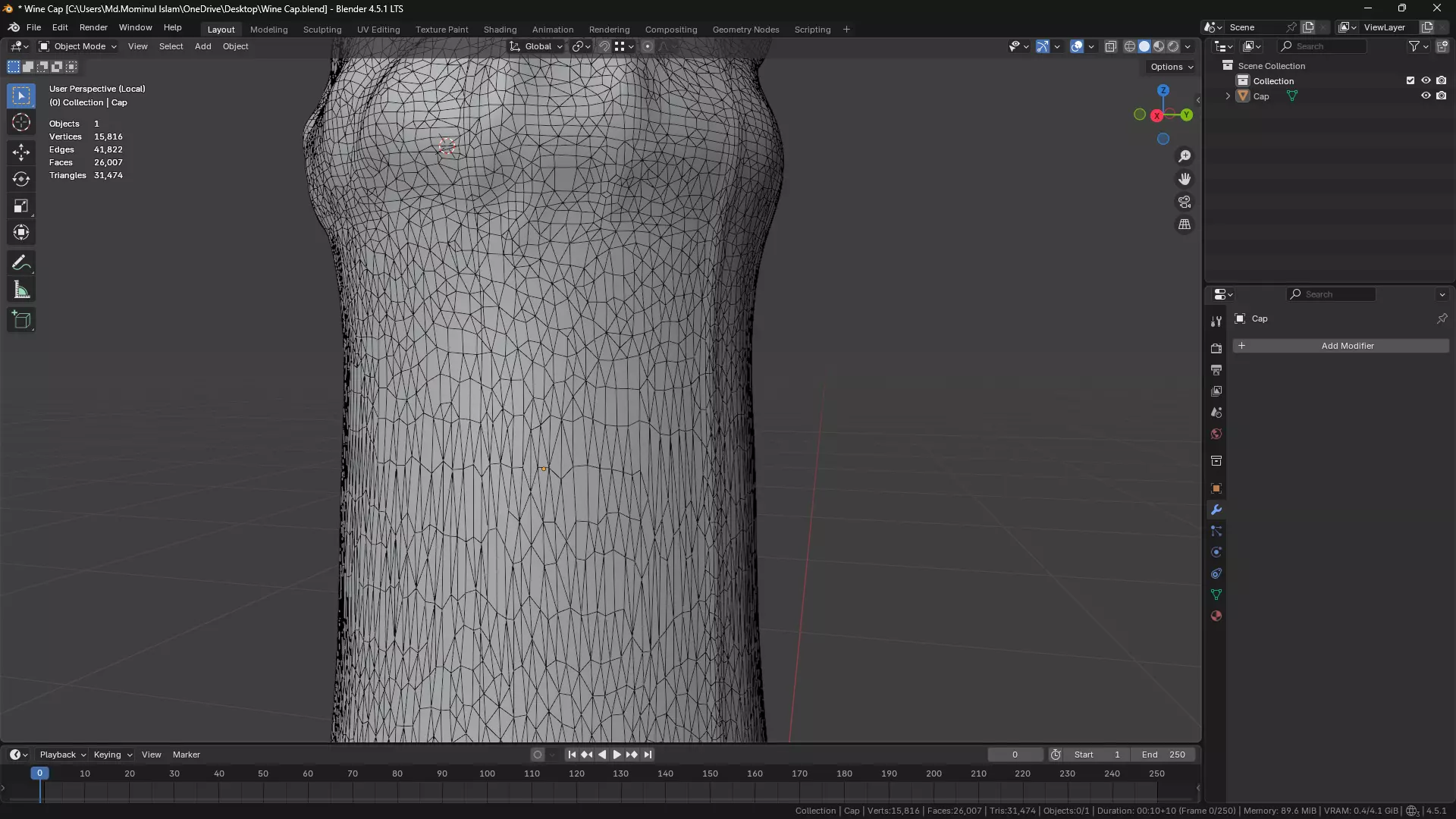 Wine Bottle Cap 3D model_8