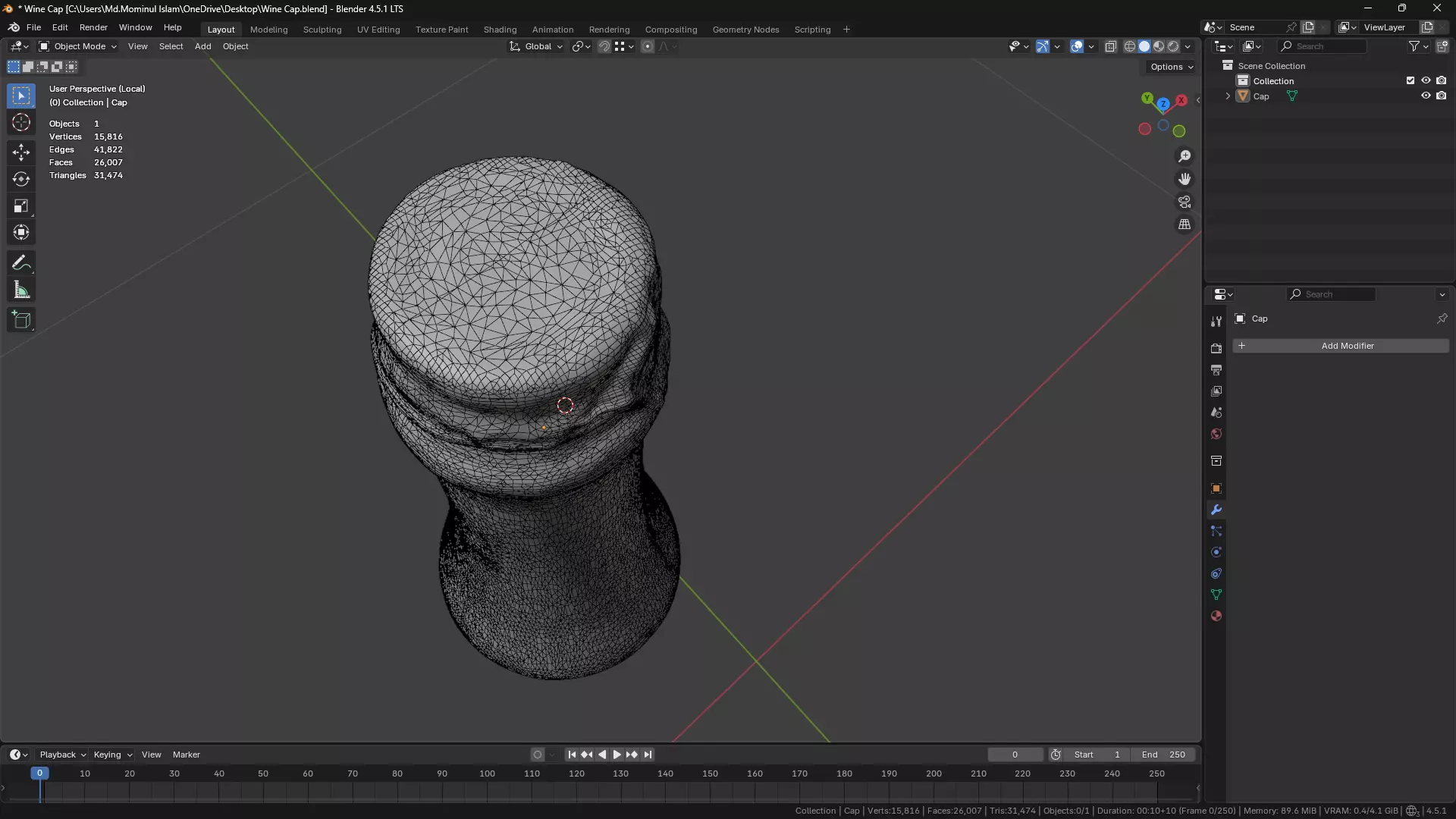 Wine Bottle Cap 3D model_30