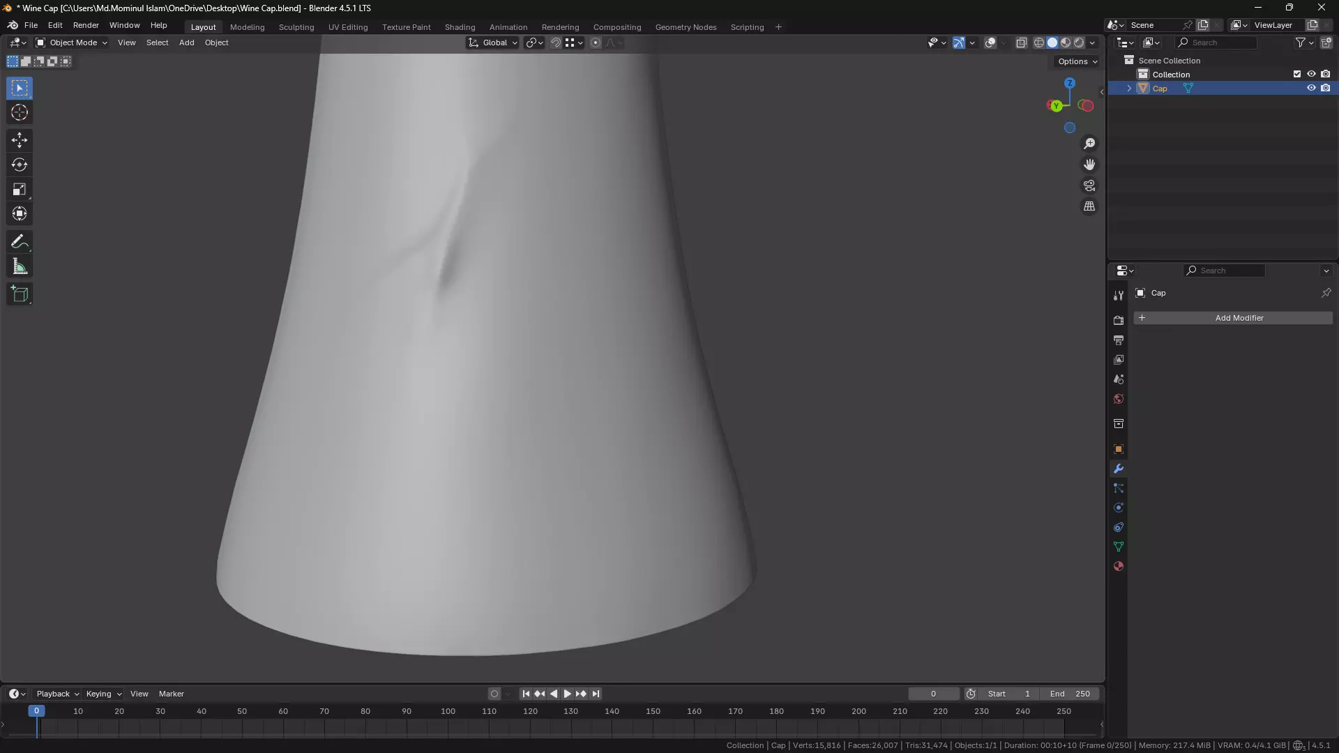 Wine Bottle Cap 3D model_32