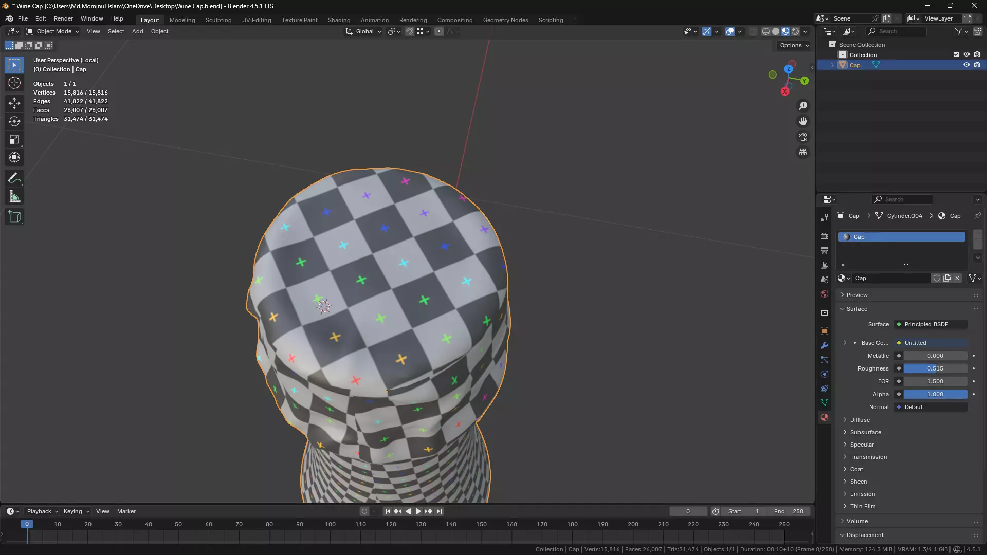 Wine Bottle Cap 3D model_23