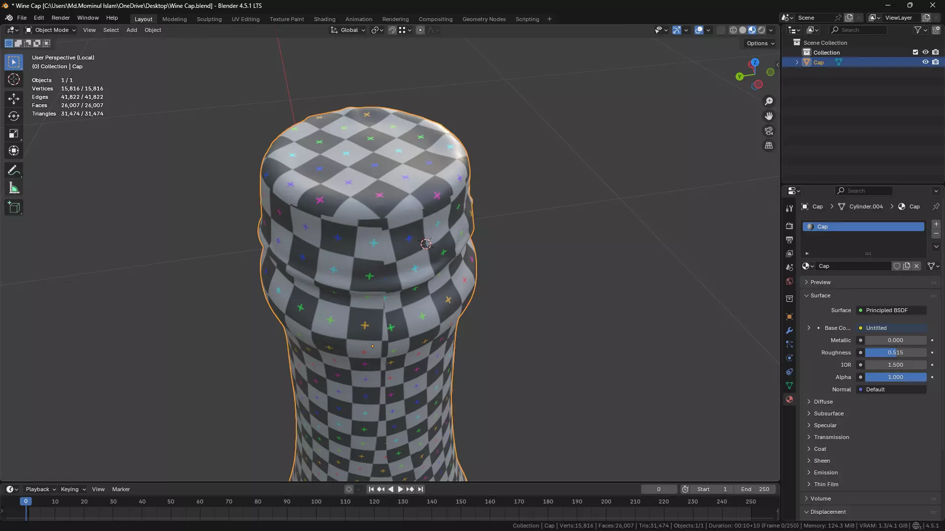 Wine Bottle Cap 3D model_19