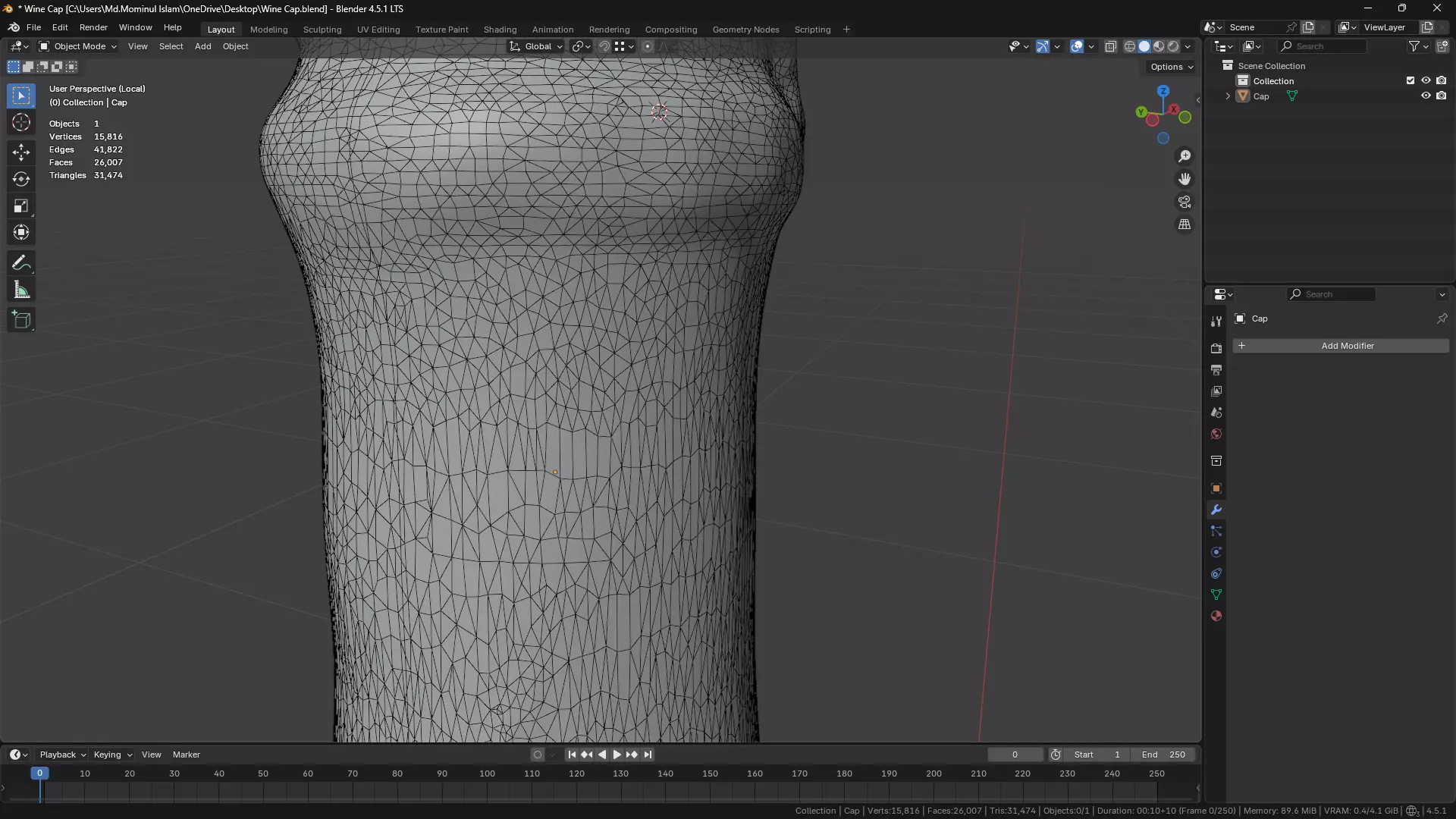Wine Bottle Cap 3D model_41