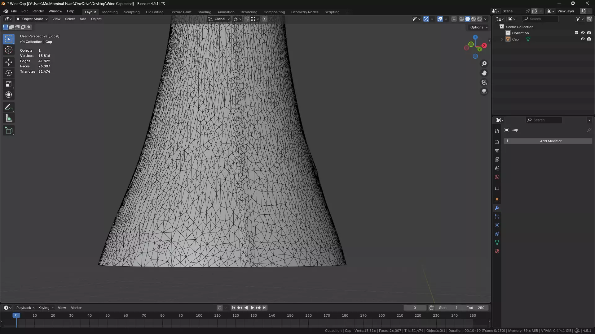 Wine Bottle Cap 3D model_44