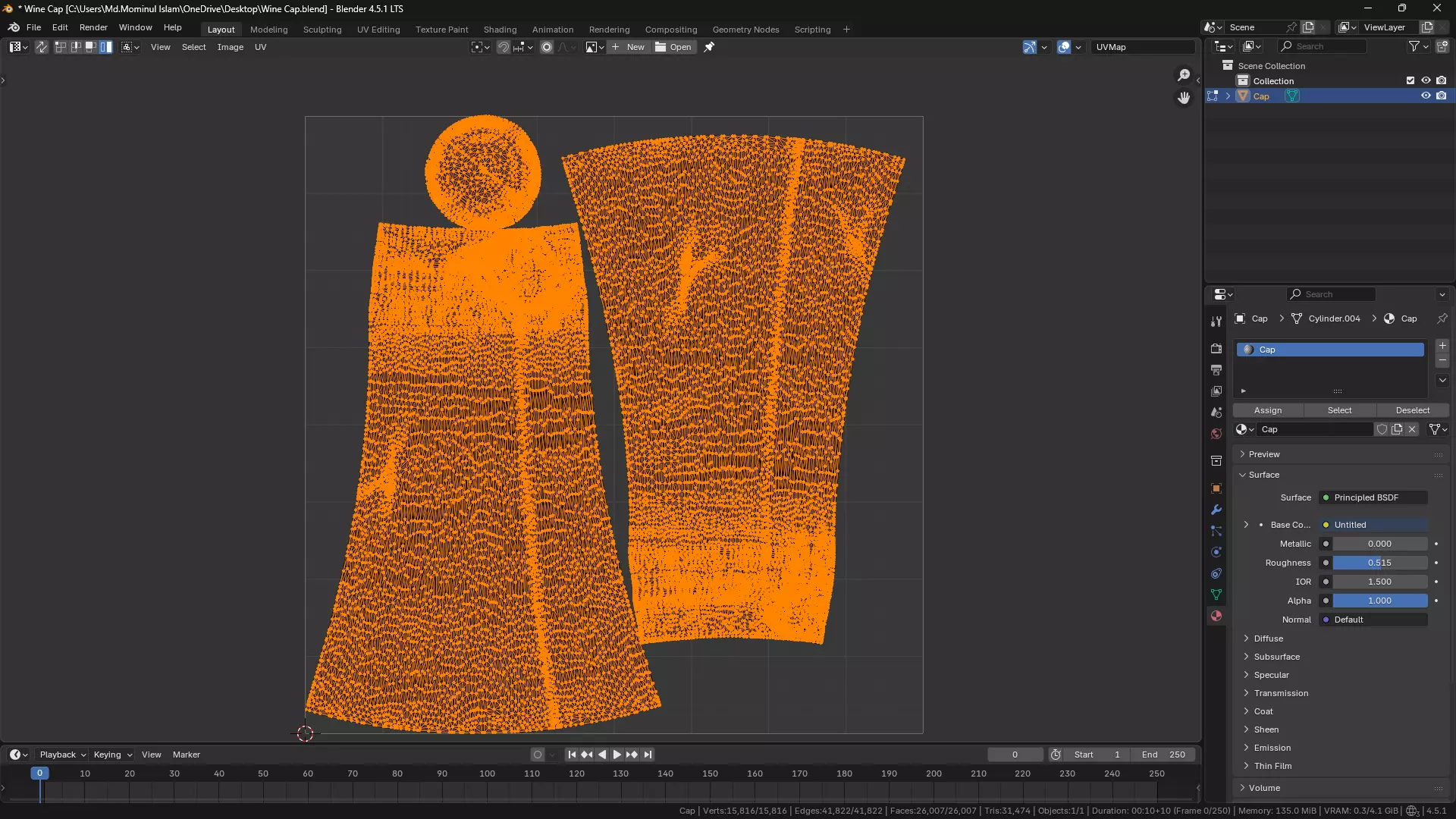 Wine Bottle Cap 3D model_43