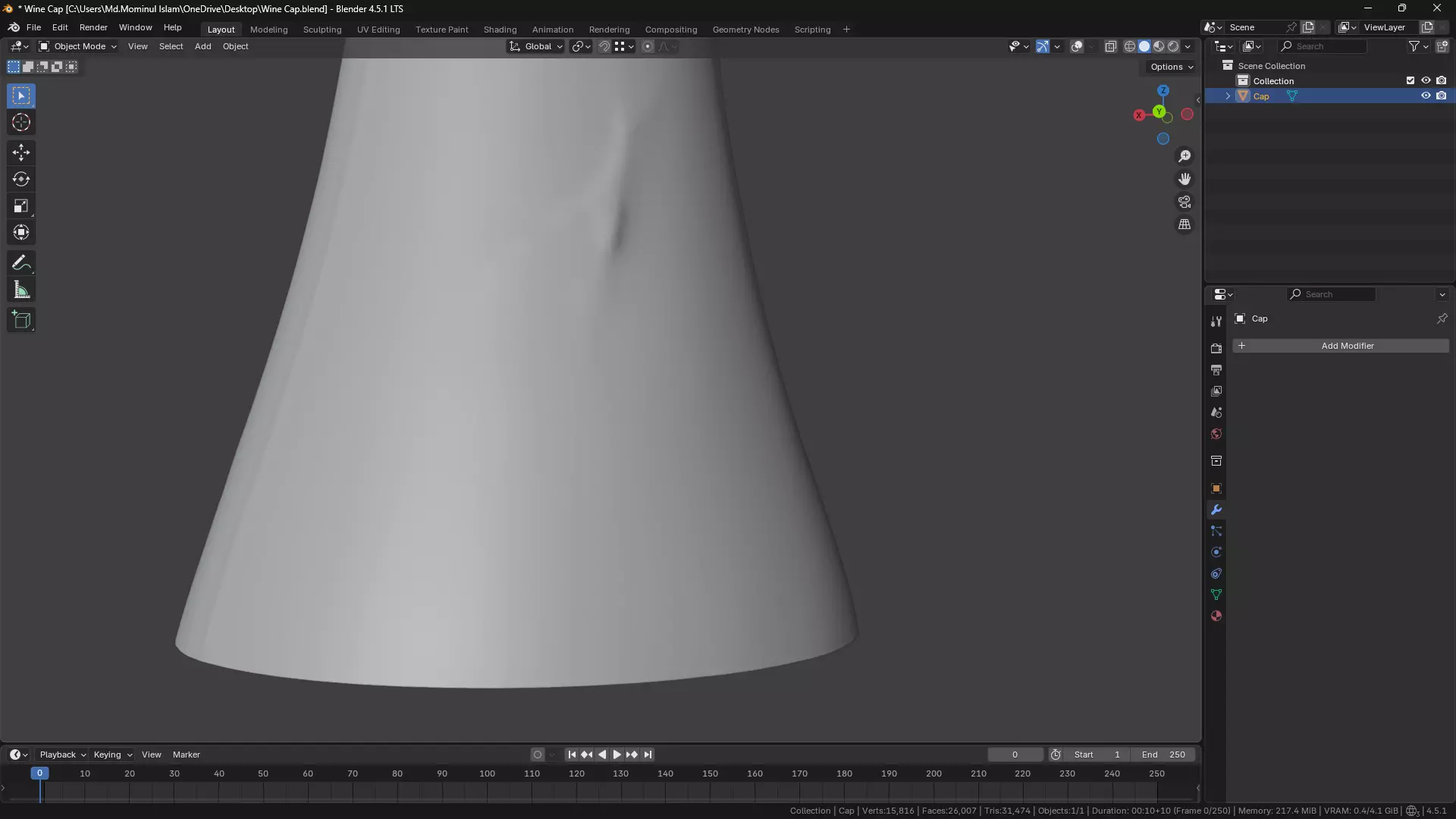 Wine Bottle Cap 3D model_38