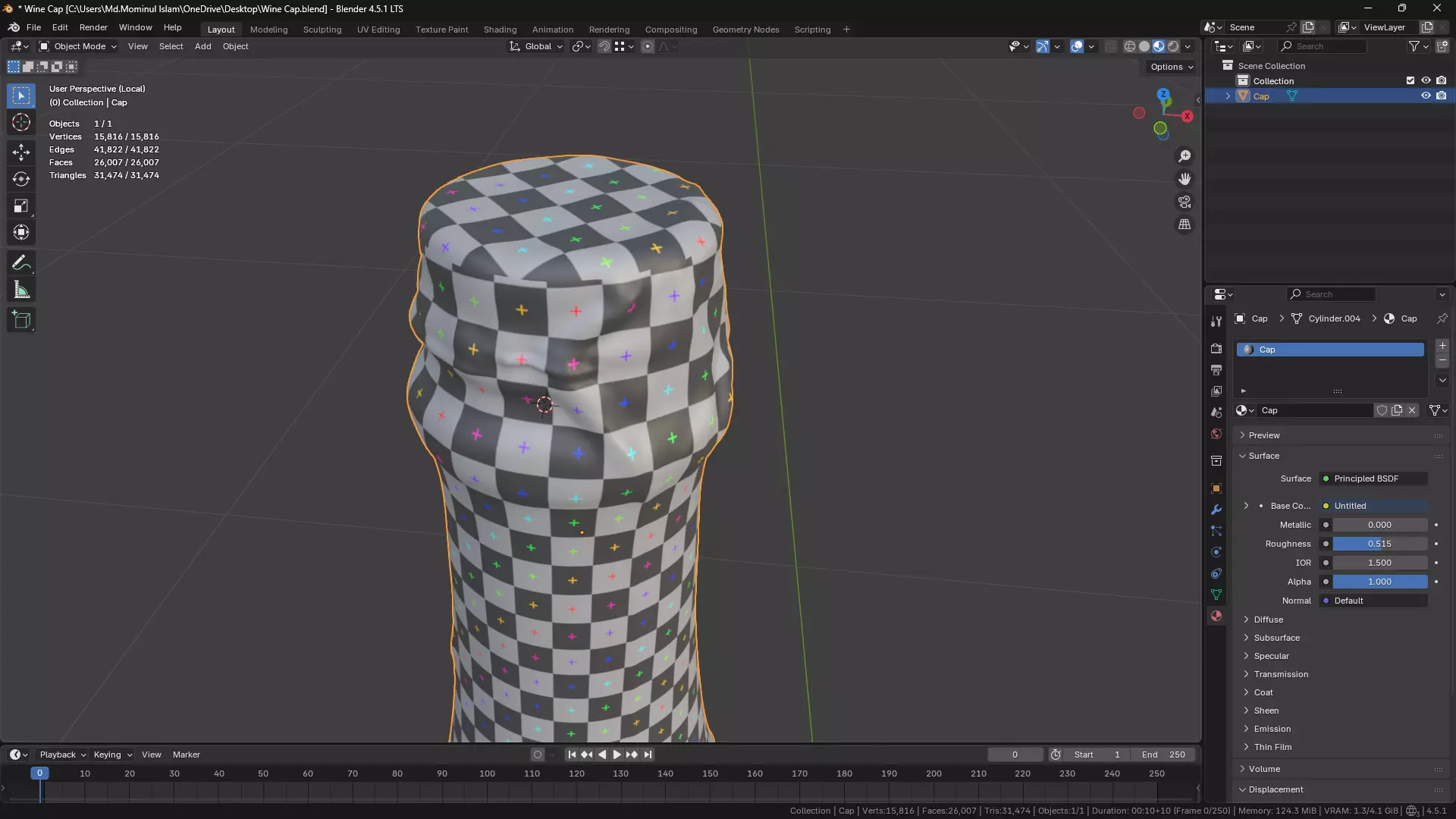 Wine Bottle Cap 3D model_49