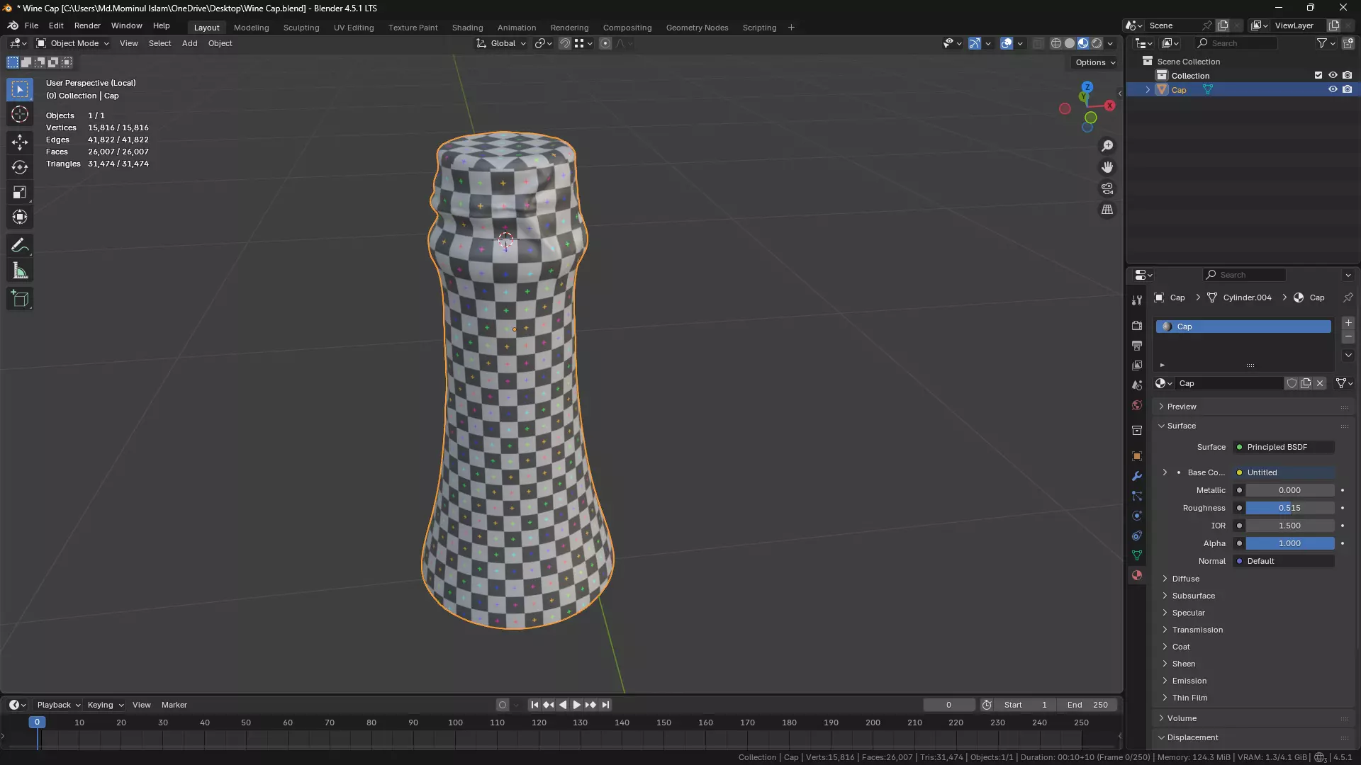 Wine Bottle Cap 3D model_31