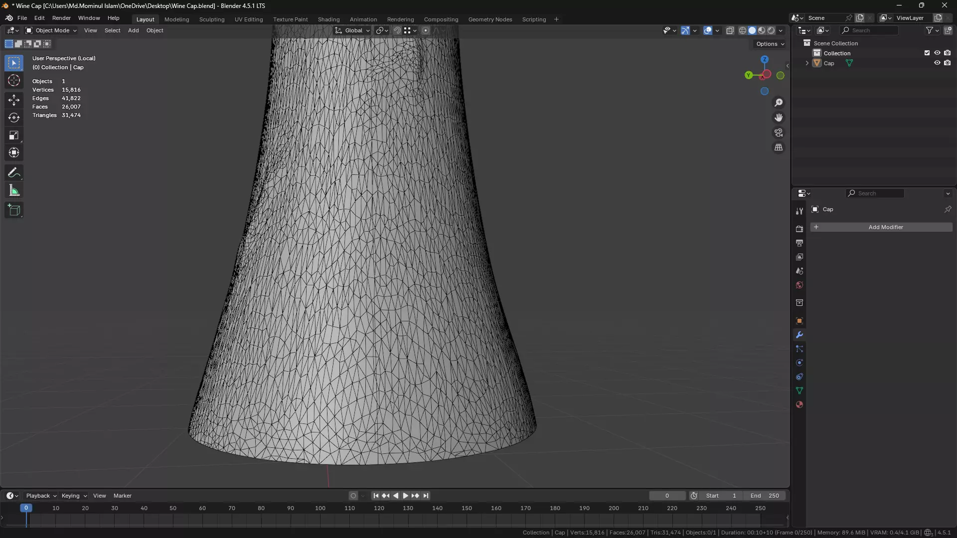 Wine Bottle Cap 3D model_11