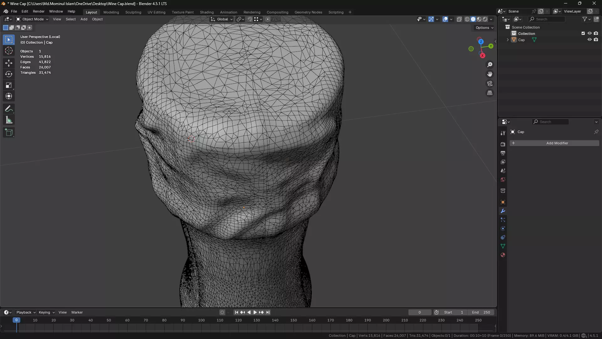 Wine Bottle Cap 3D model_5