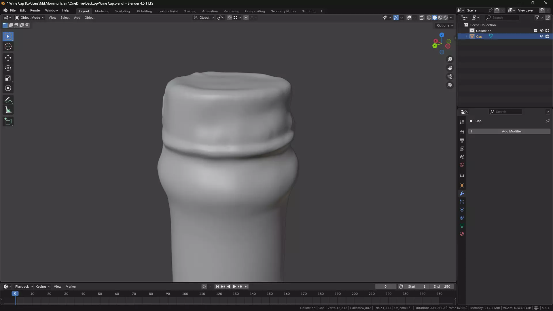 Wine Bottle Cap 3D model_28