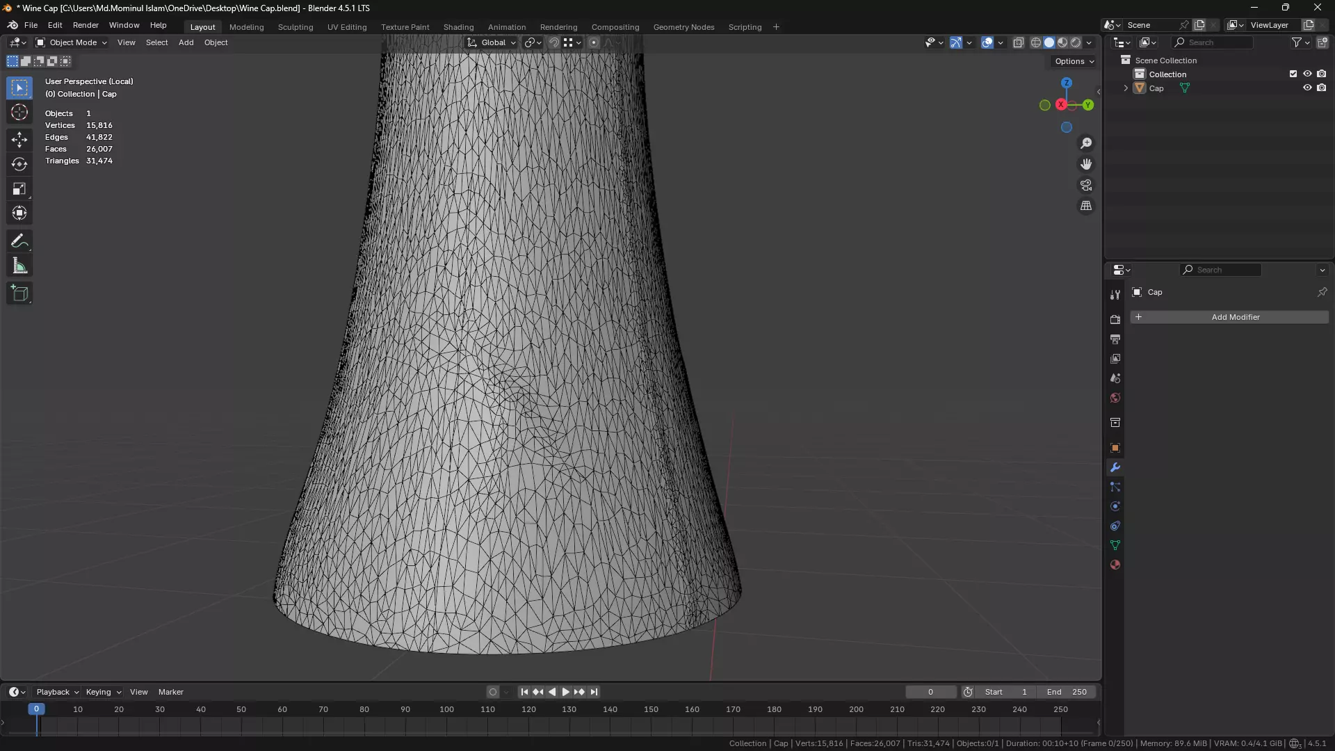 Wine Bottle Cap 3D model_10