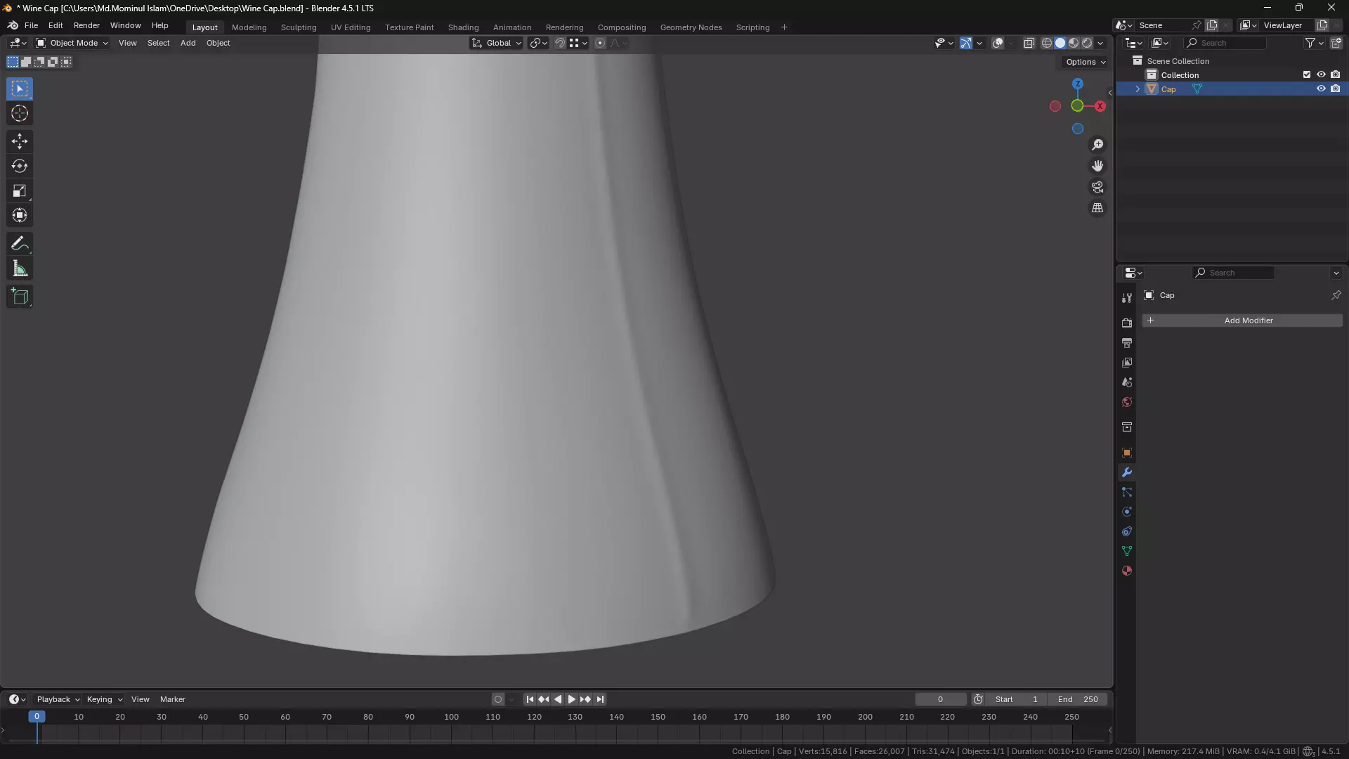 Wine Bottle Cap 3D model_20